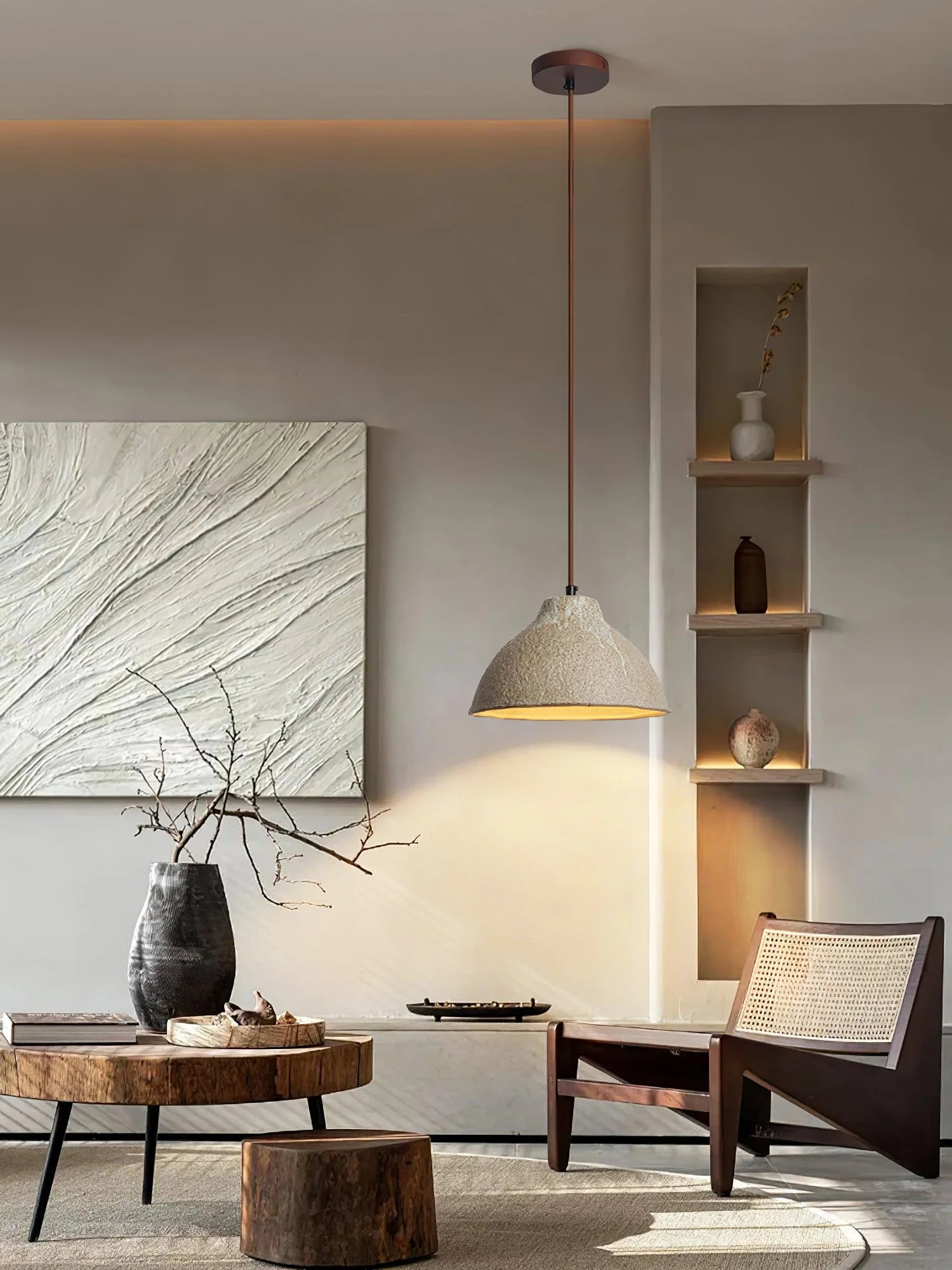 Zandora Retro Ceramic & Wood Pendant Lamp - Image 20