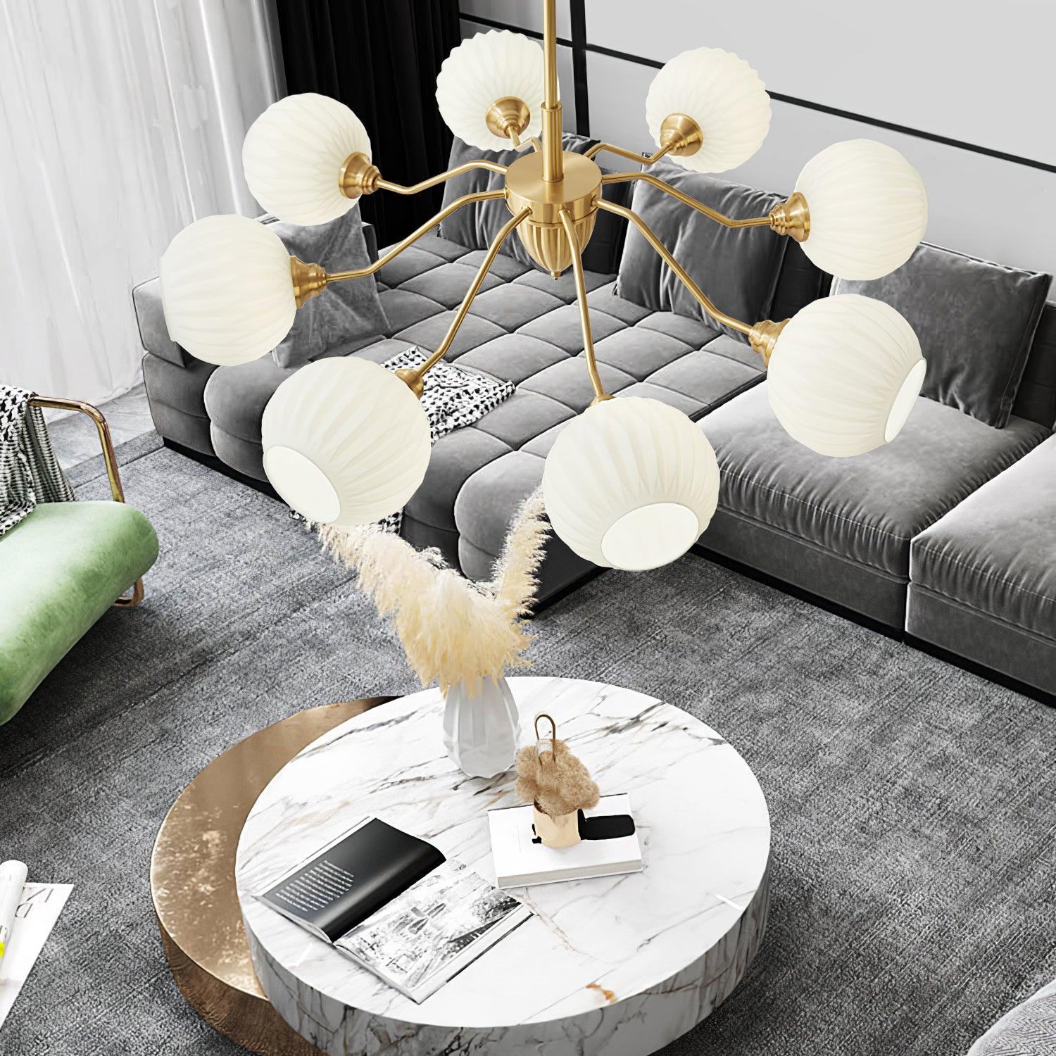 Zanora Vintage Brass Chandelier - Image 10