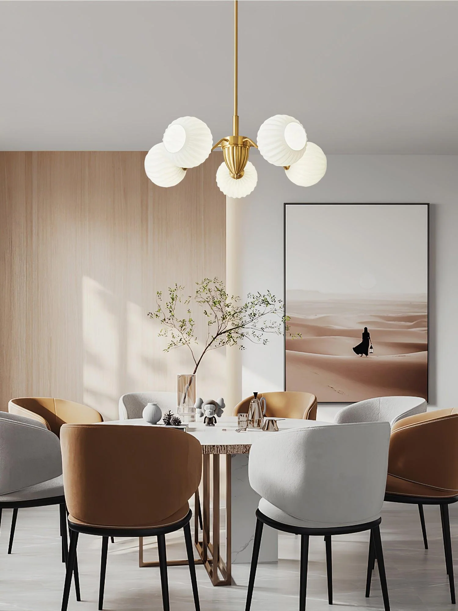 Zanora Vintage Brass Chandelier - Image 11