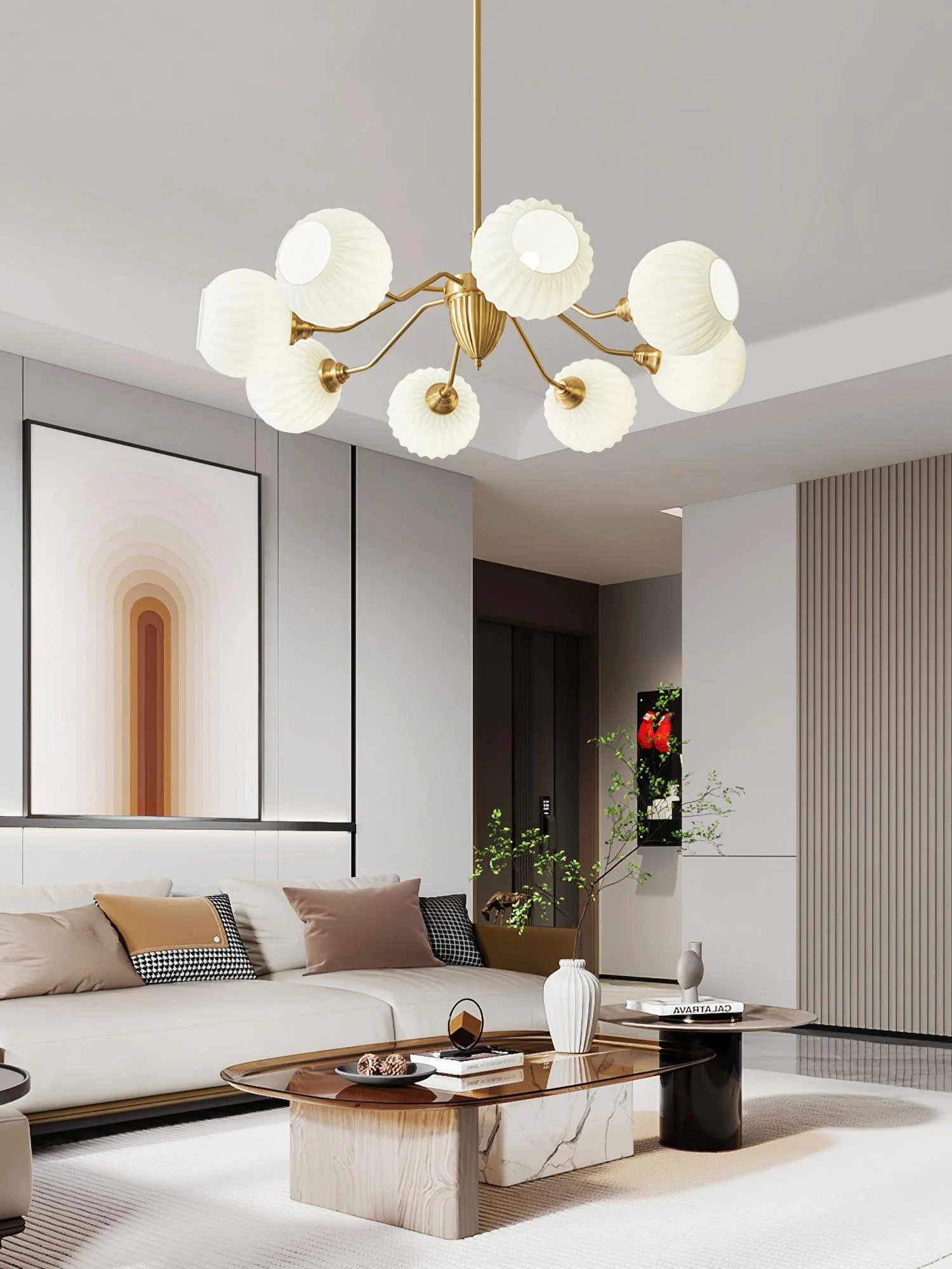Zanora Vintage Brass Chandelier - Image 16
