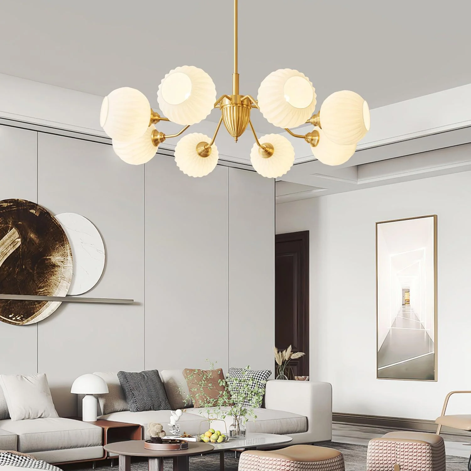 Zanora Vintage Brass Chandelier - Image 17