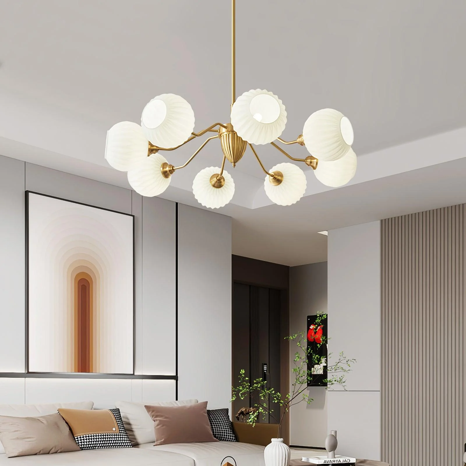 Zanora Vintage Brass Chandelier - Image 18