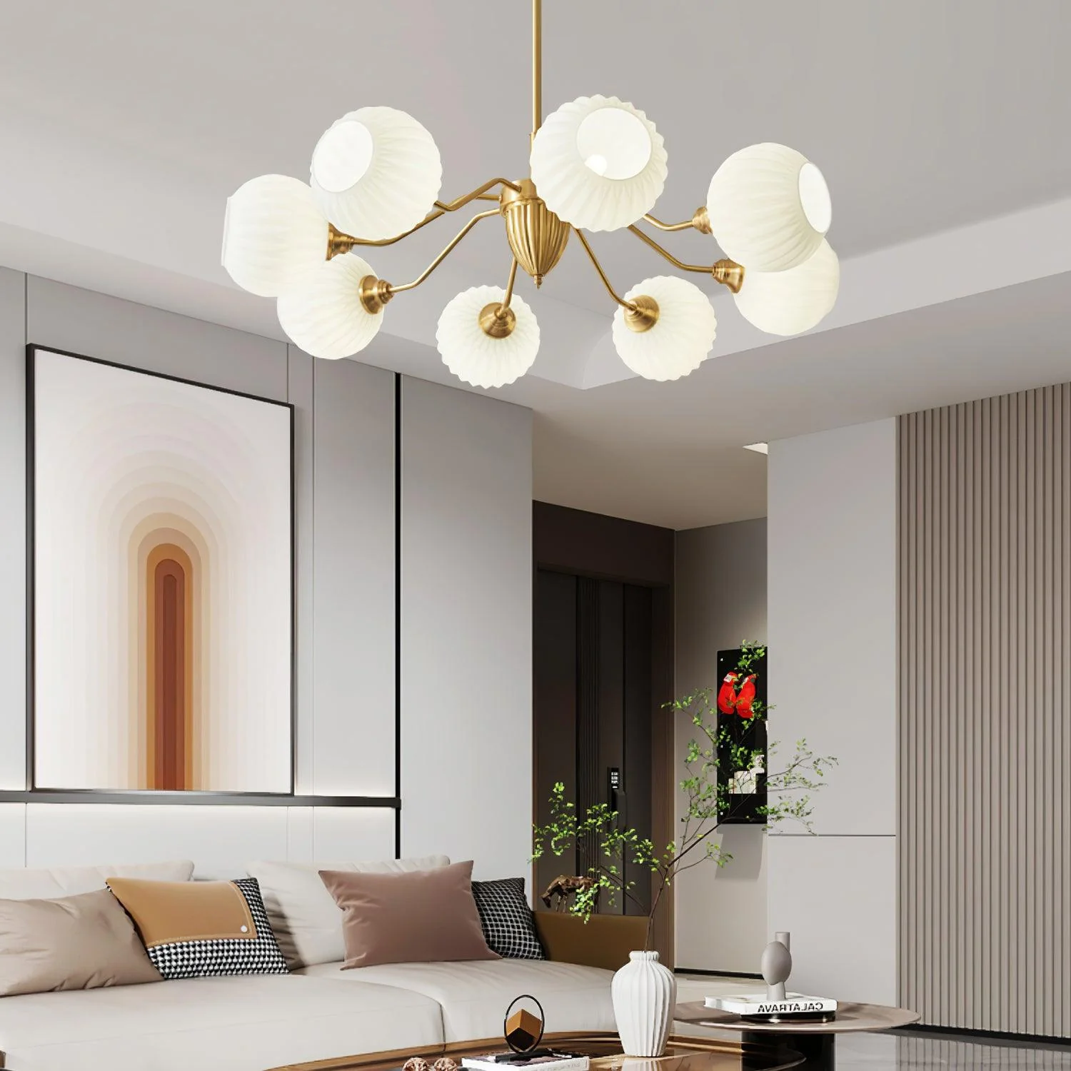 Zanora Vintage Brass Chandelier - Image 4
