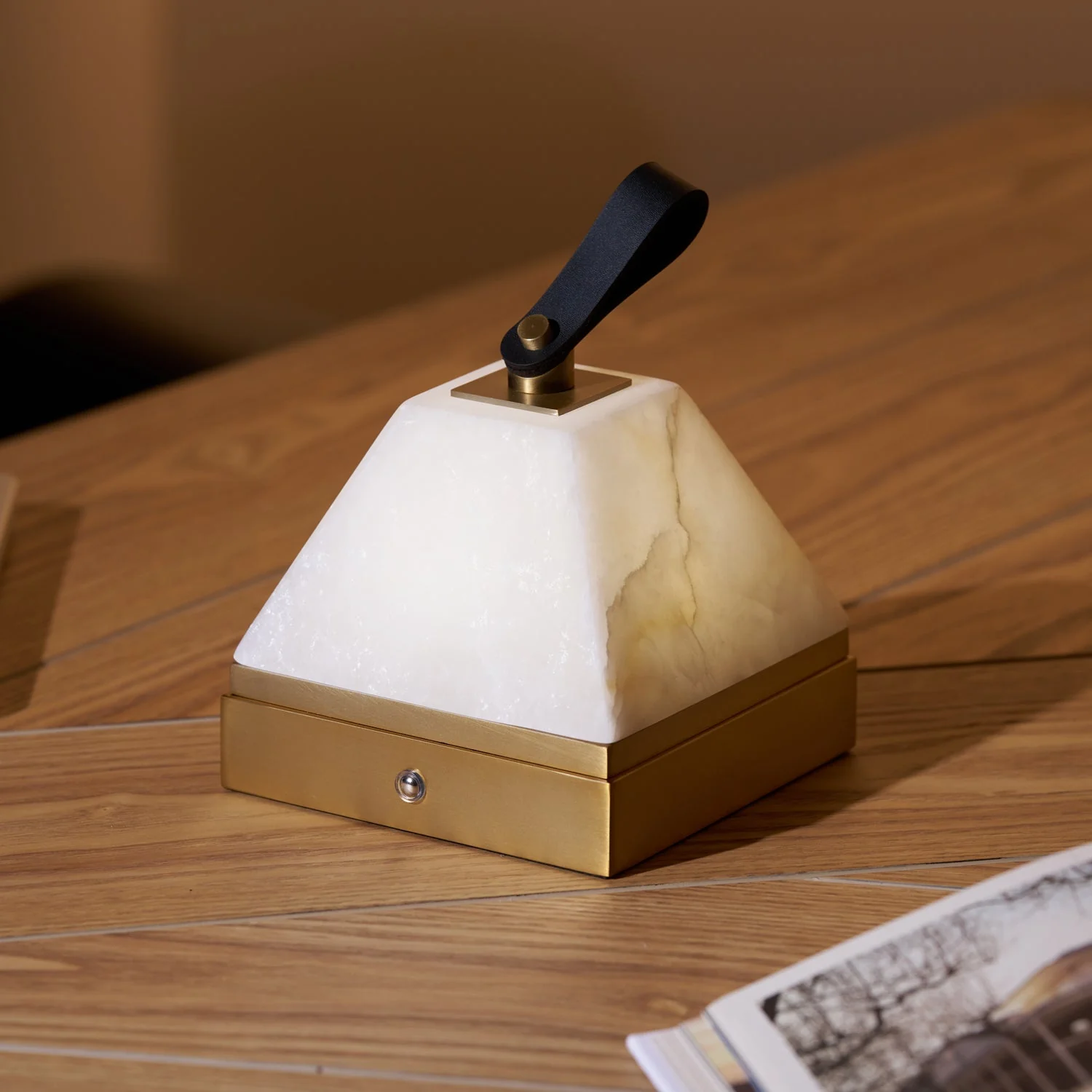 Zara Art Deco Alabaster Table Lamp - Image 2
