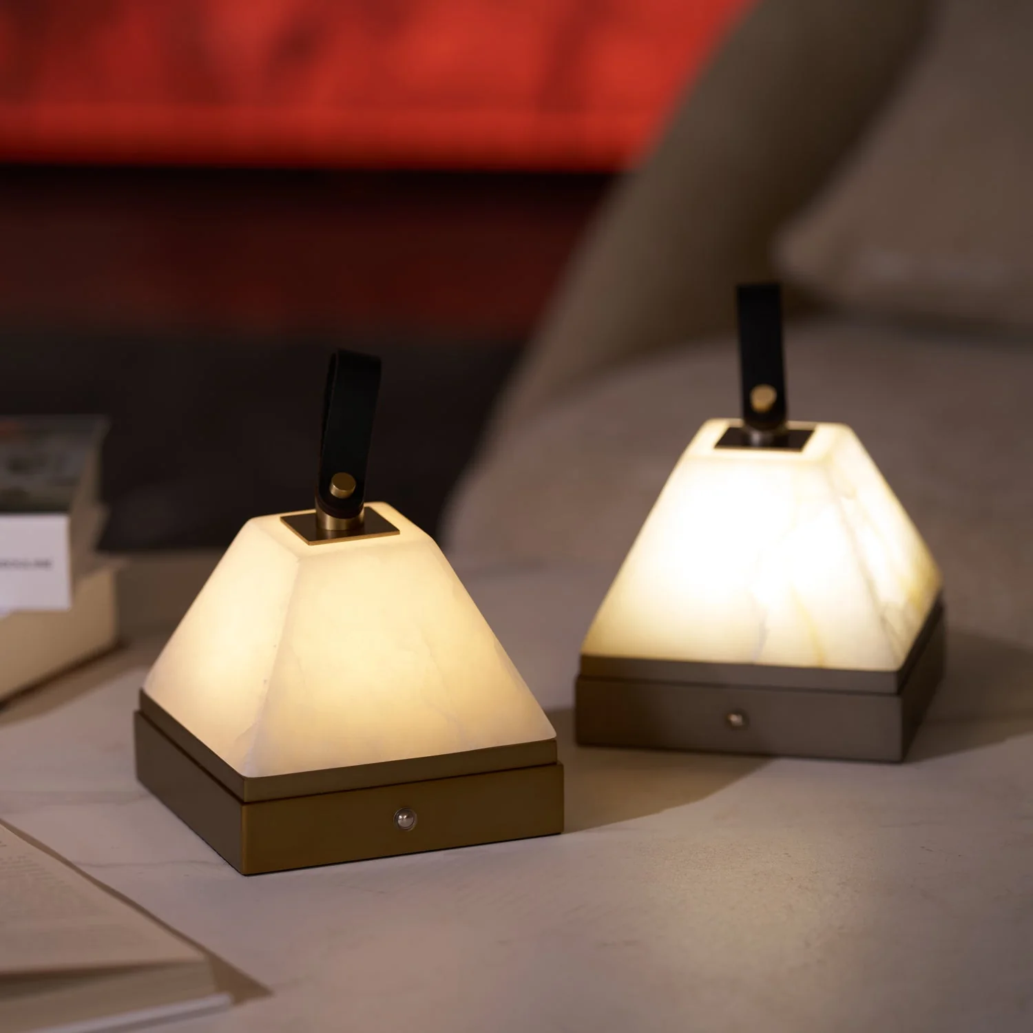 Zara Art Deco Alabaster Table Lamp - Image 3