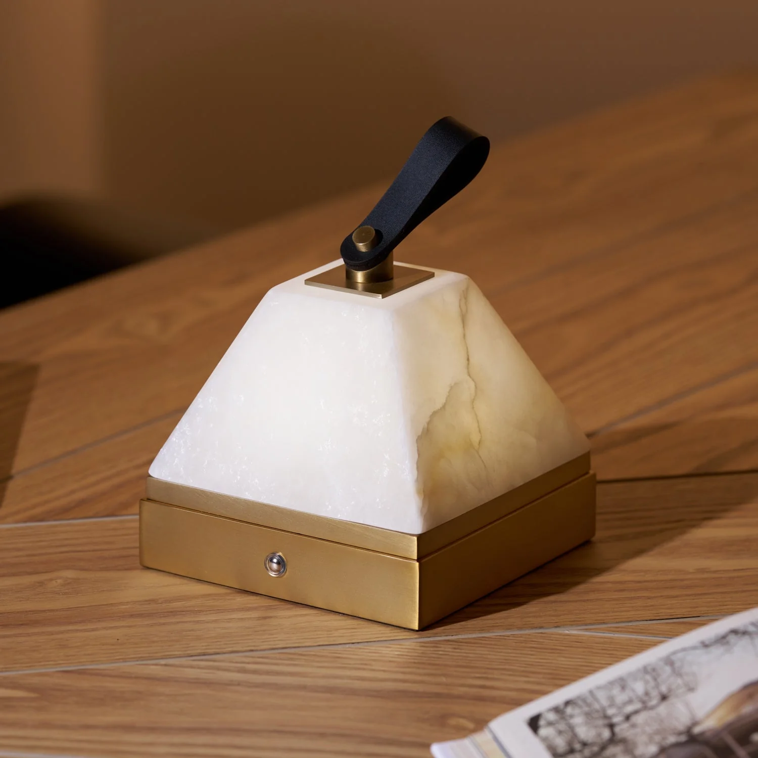 Zara Art Deco Alabaster Table Lamp - Image 7