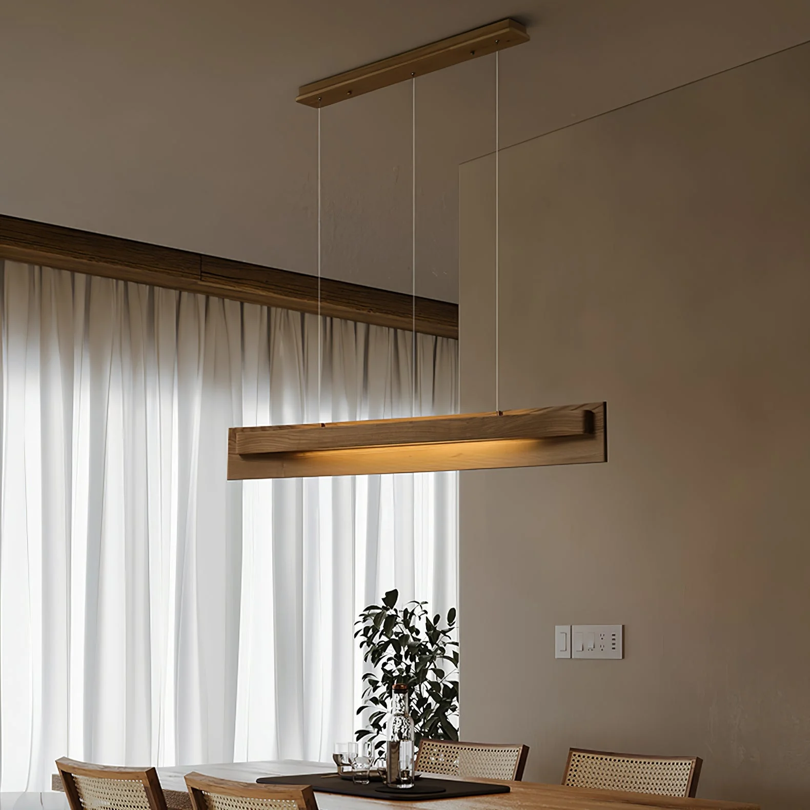 Zaraeyra Minimalist Wood Pendant Light - Image 24