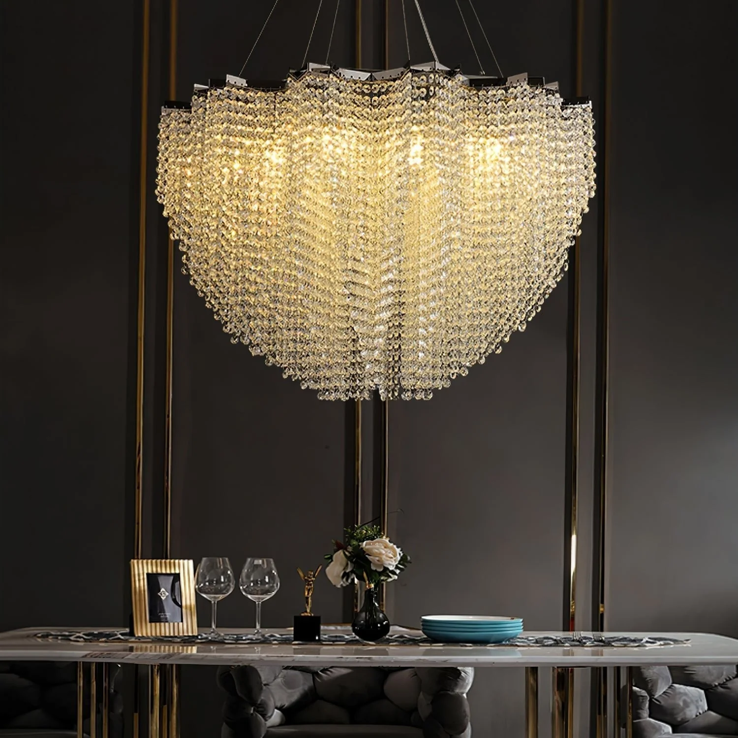 Zashayra Crystal Column Chandelier - Image 28