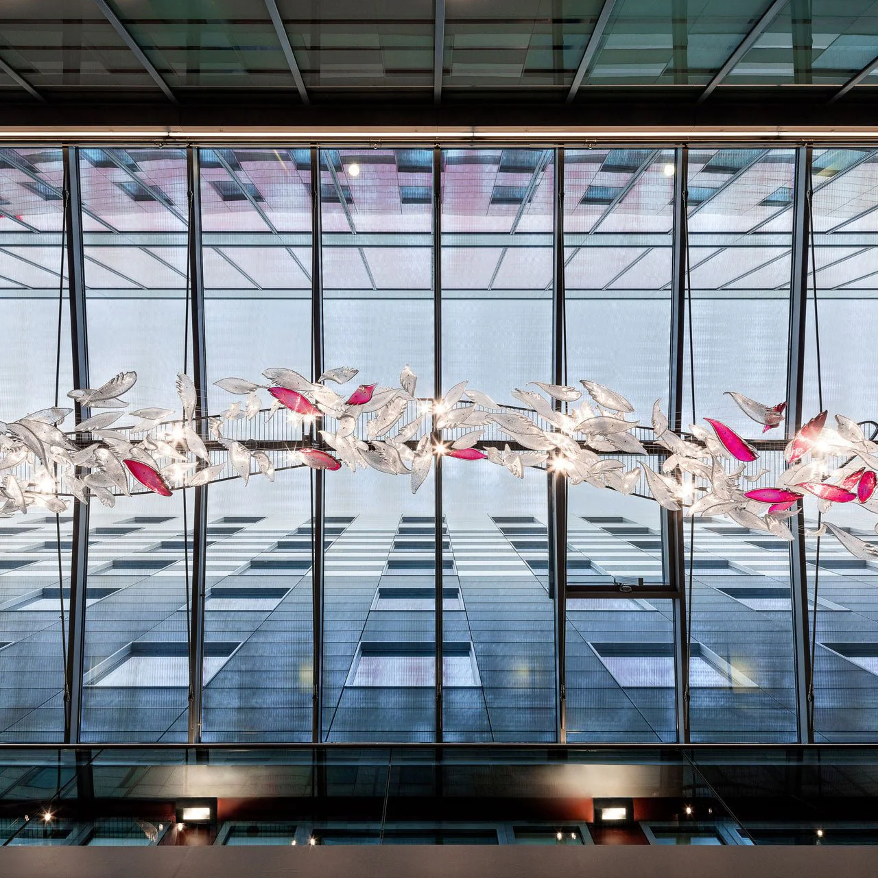 Zathaara Glass Feather Shape Chandelier - Image 14