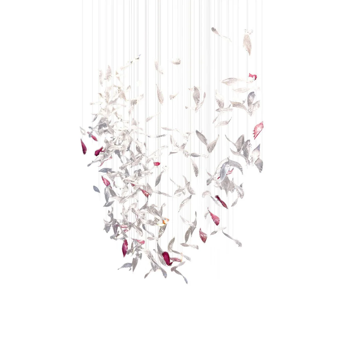 Zathaara Glass Feather Shape Chandelier - Image 22