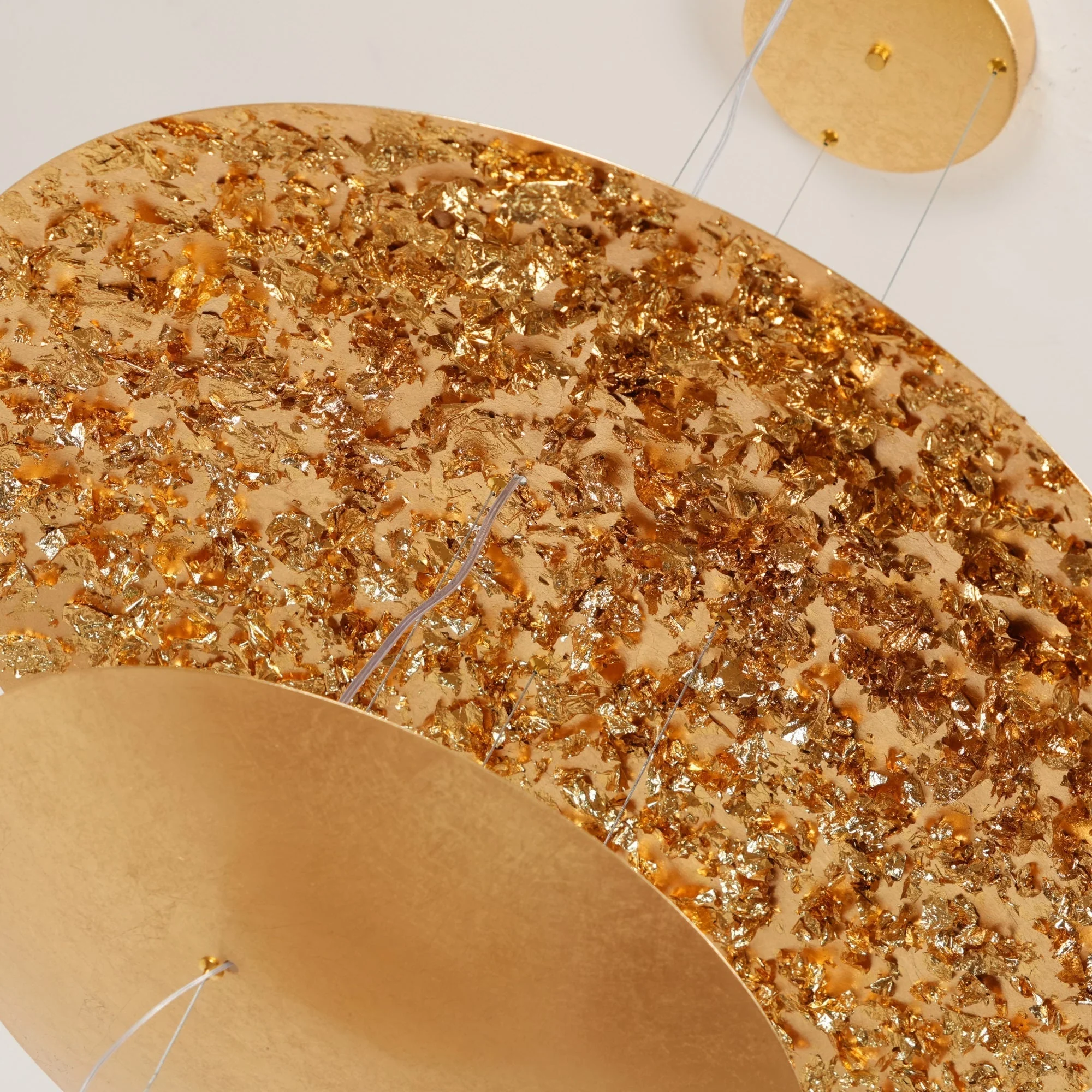 Zathaara Layered Gold Foil Pendant Light - Image 75