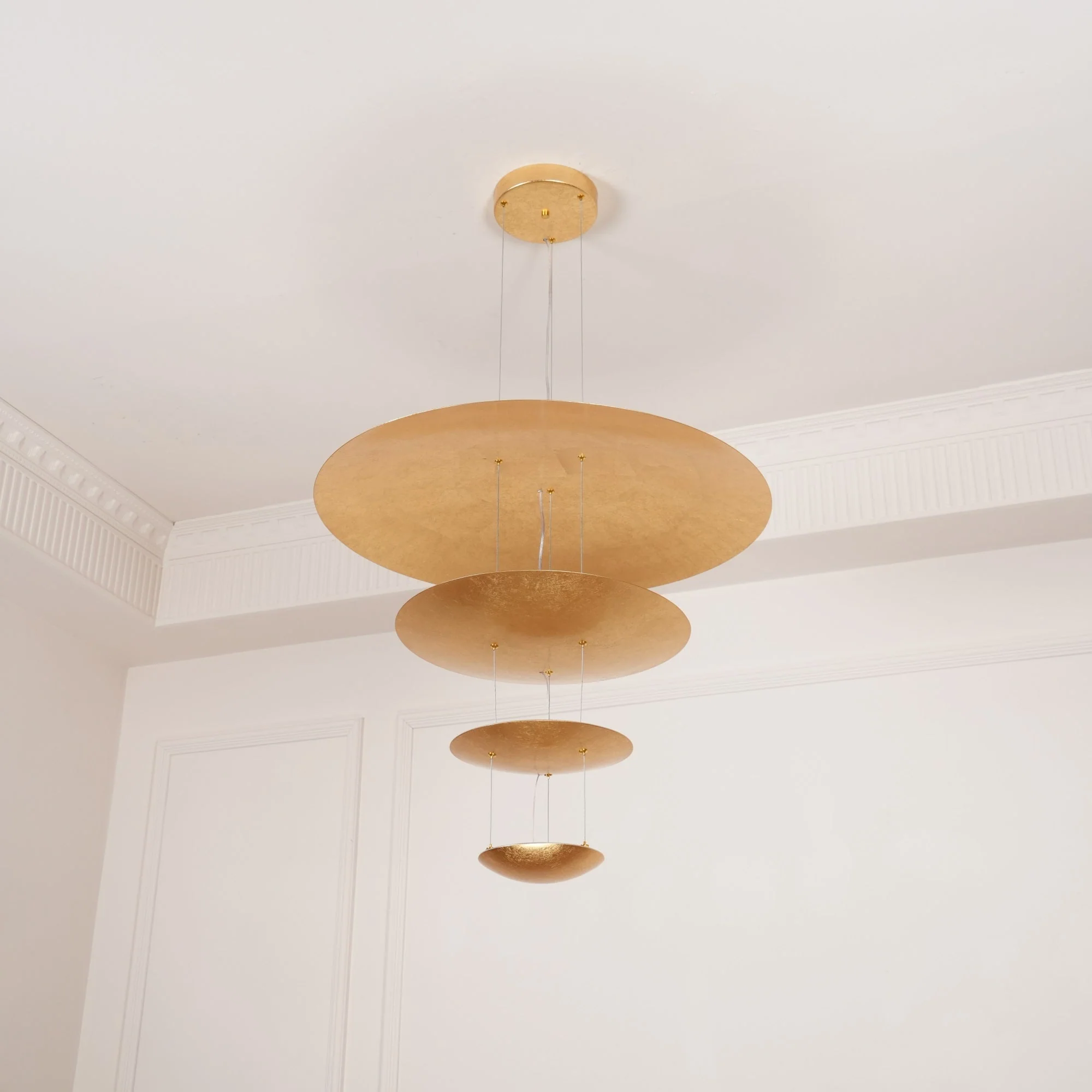 Zathaara Layered Gold Foil Pendant Light - Image 79