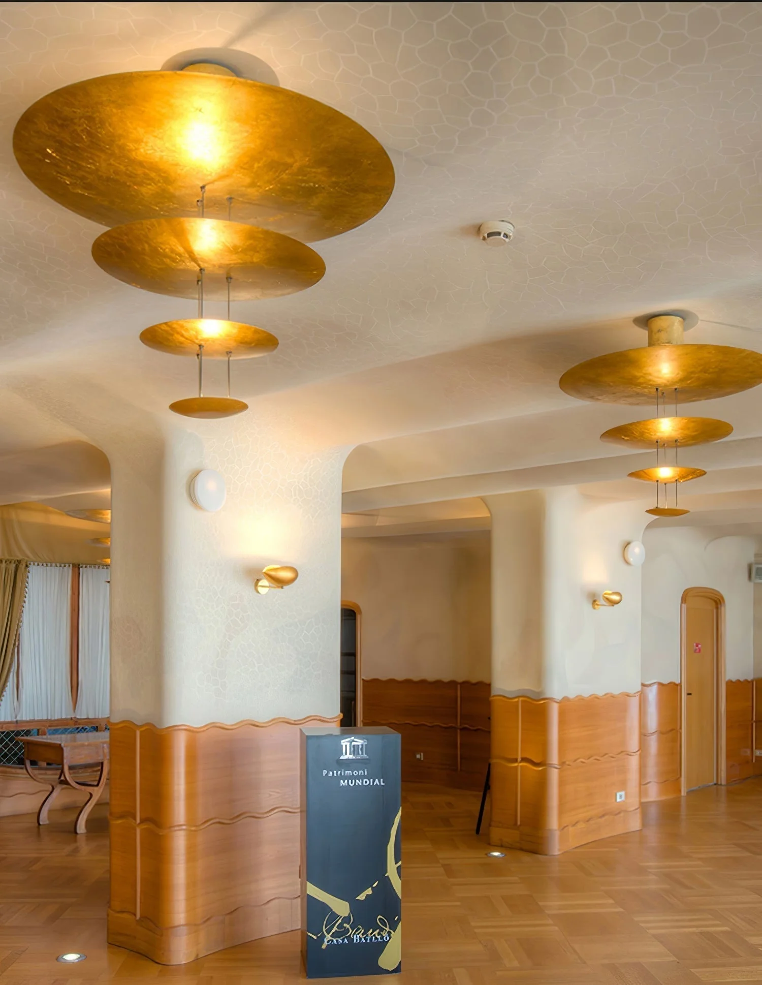 Zathaara Layered Gold Foil Pendant Light - Image 8