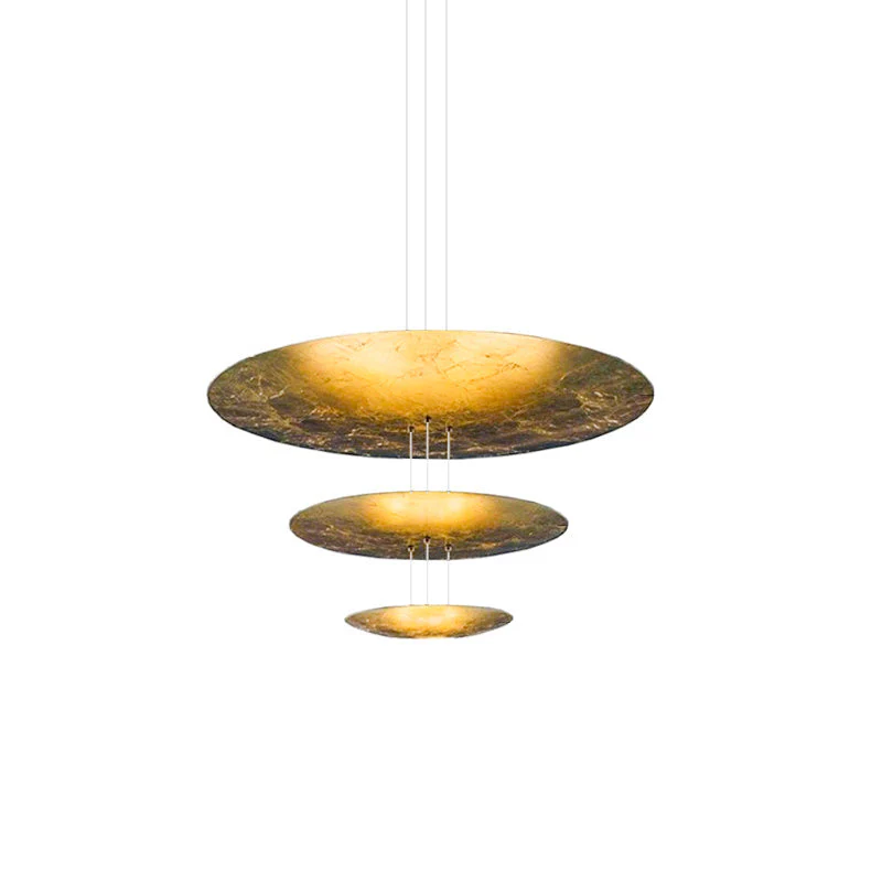 Zathaara Layered Gold Foil Pendant Light - Image 84
