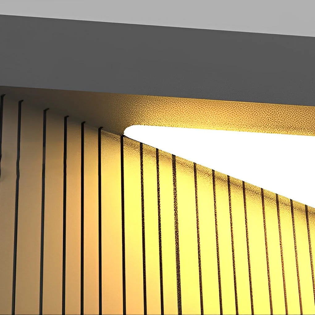 Zea Striped Decor Solar Fence Post Light - Image 4