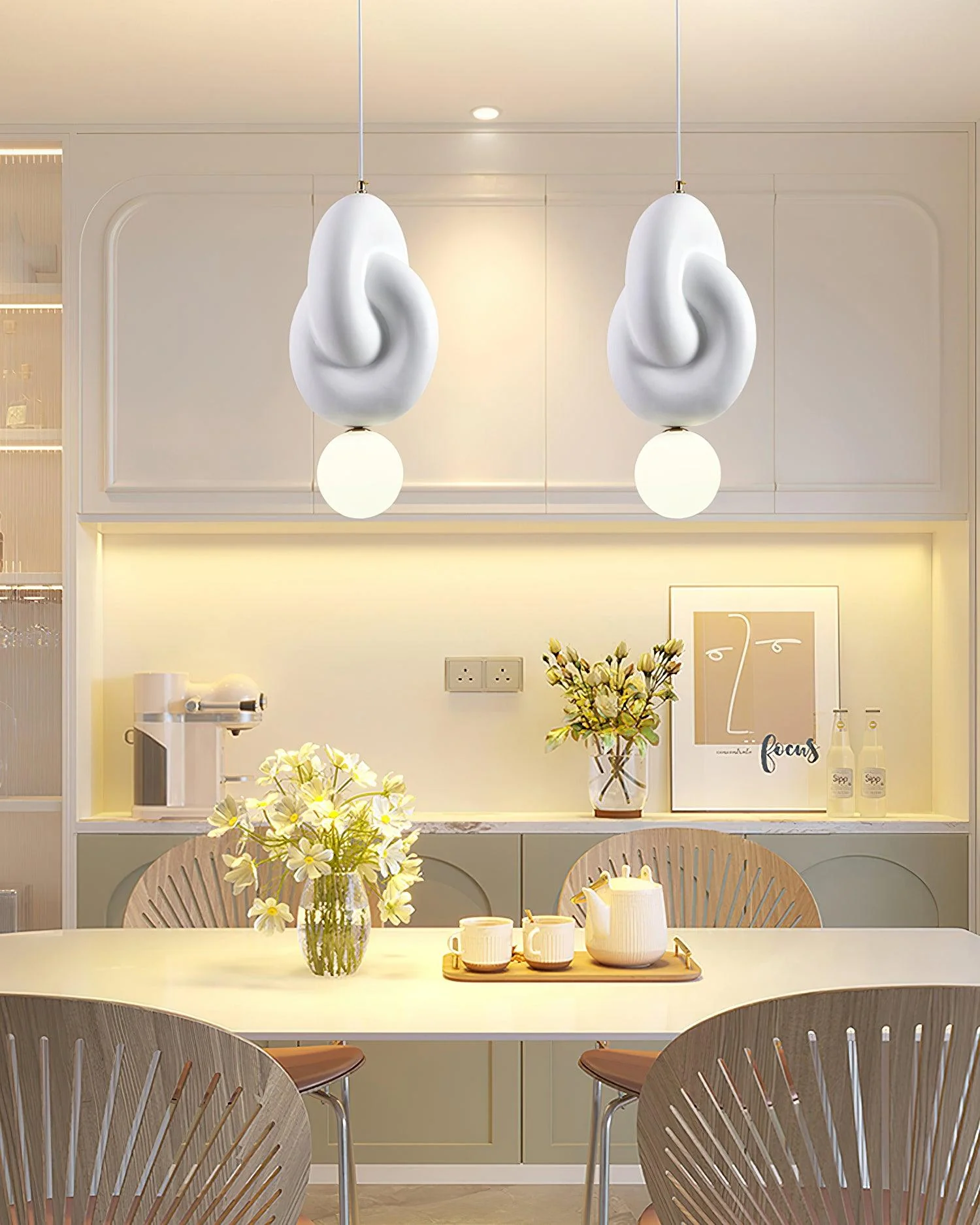Zelireth Individual Creativity Resin Glass Pendant Lamp - Image 7