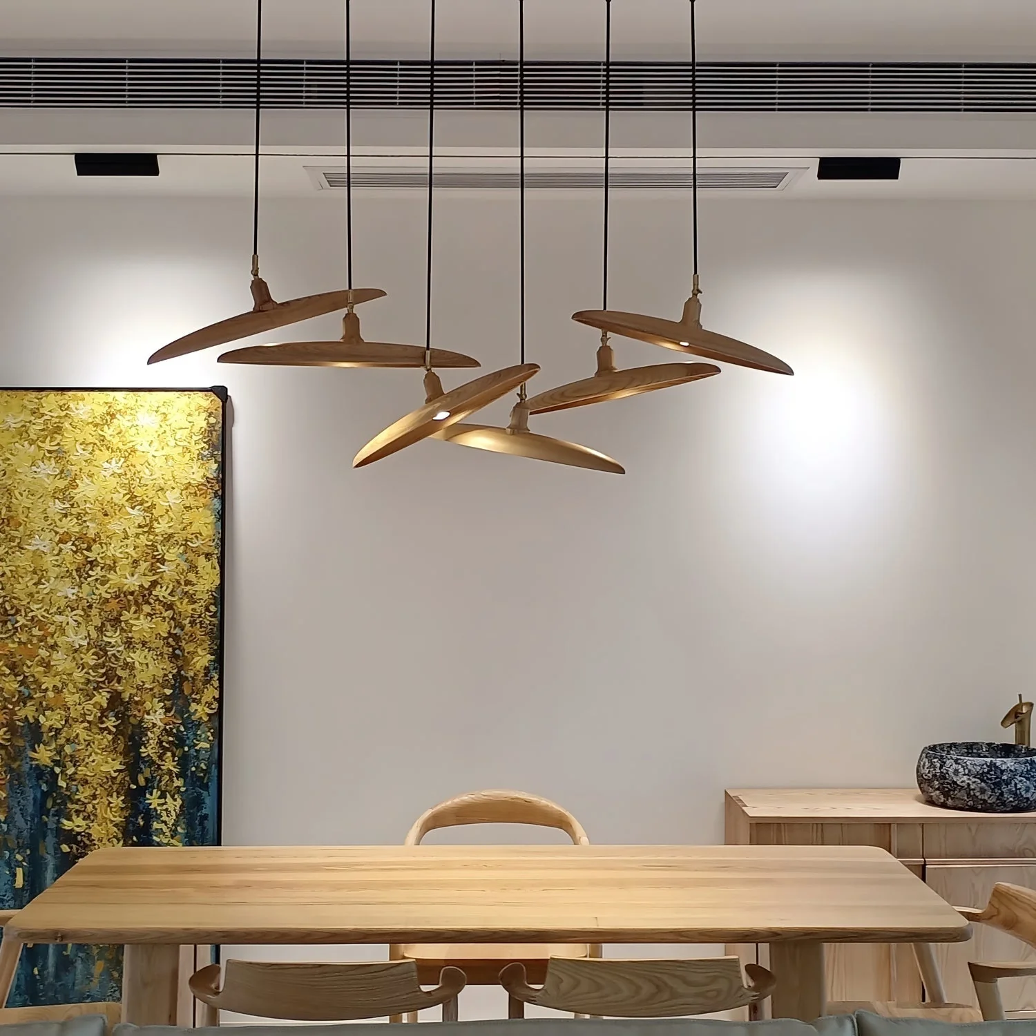 Zelirira Blade Wood Pendant Light - Image 14