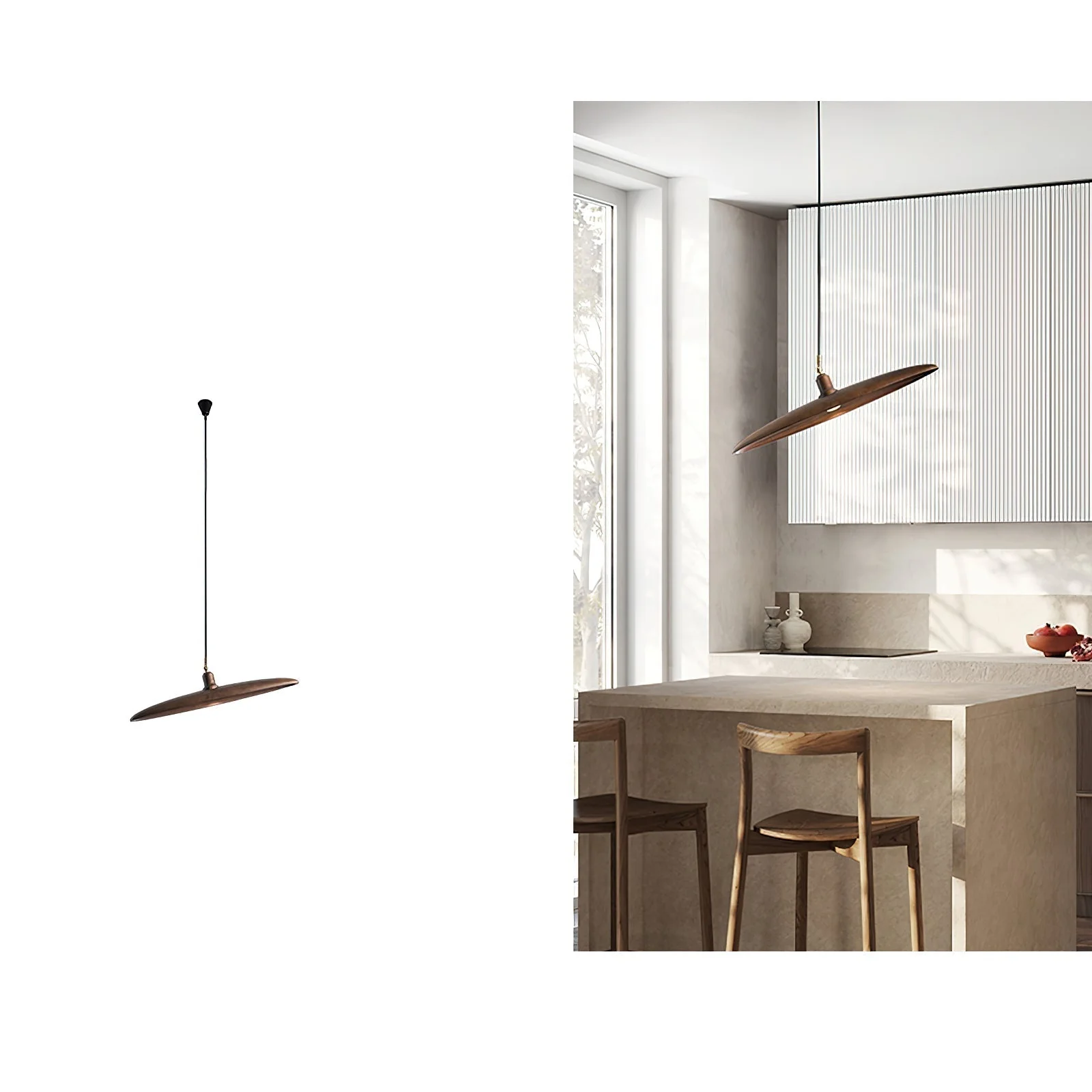 Zelirira Blade Wood Pendant Light - Image 2