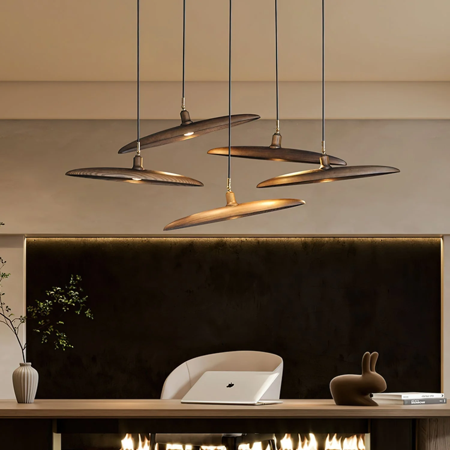 Zelirira Blade Wood Pendant Light - Image 28