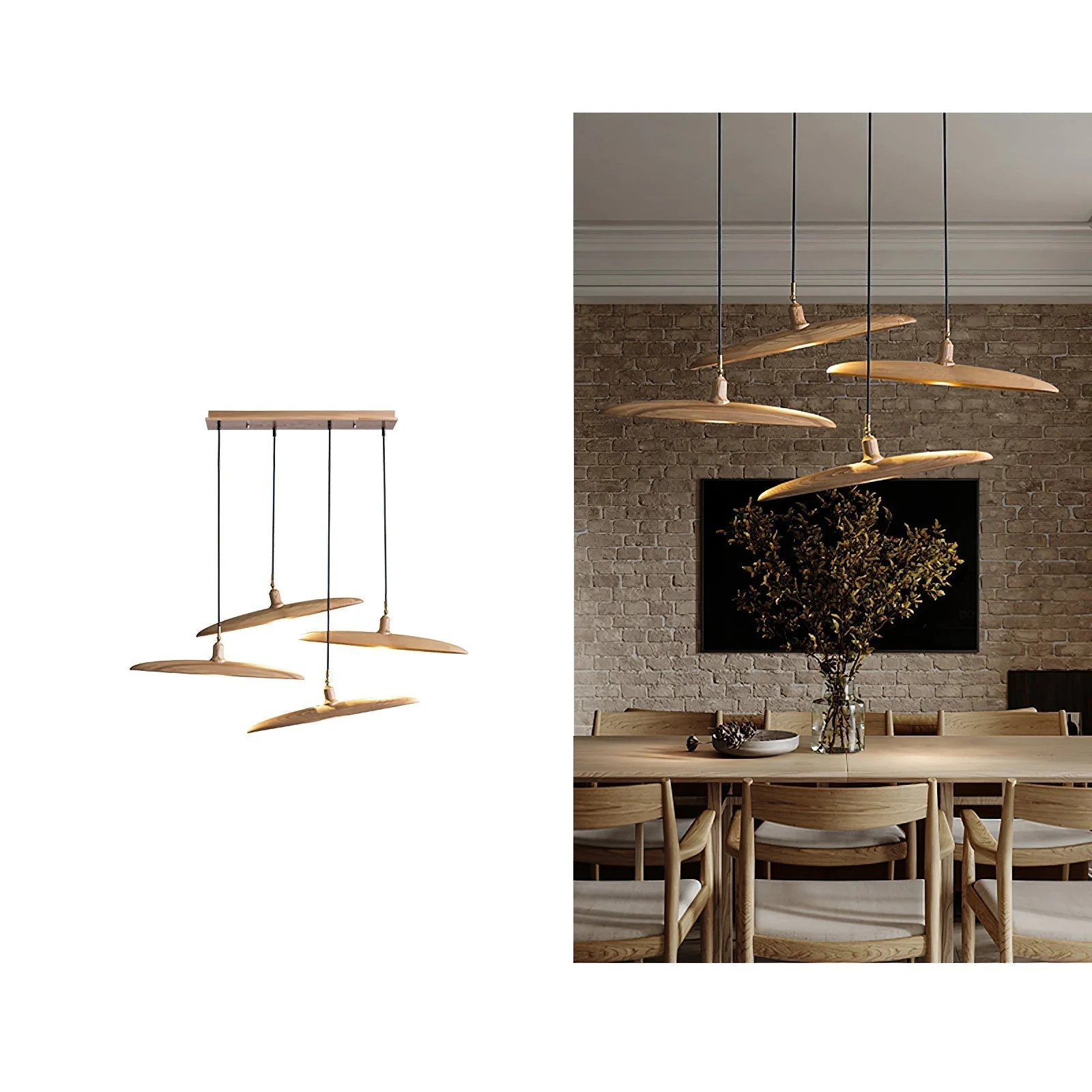 Zelirira Blade Wood Pendant Light - Image 33
