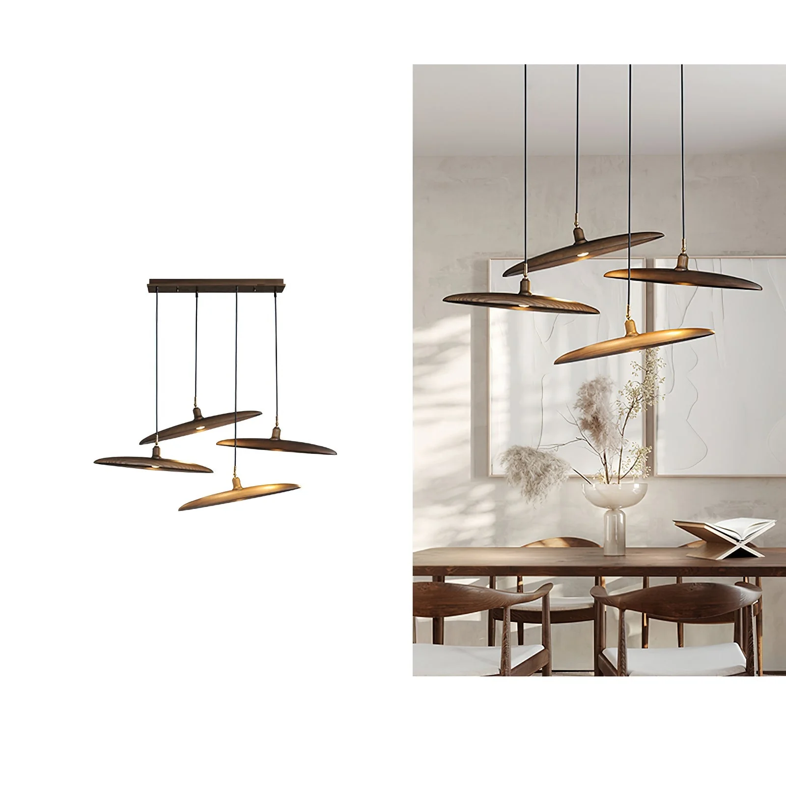 Zelirira Blade Wood Pendant Light - Image 35