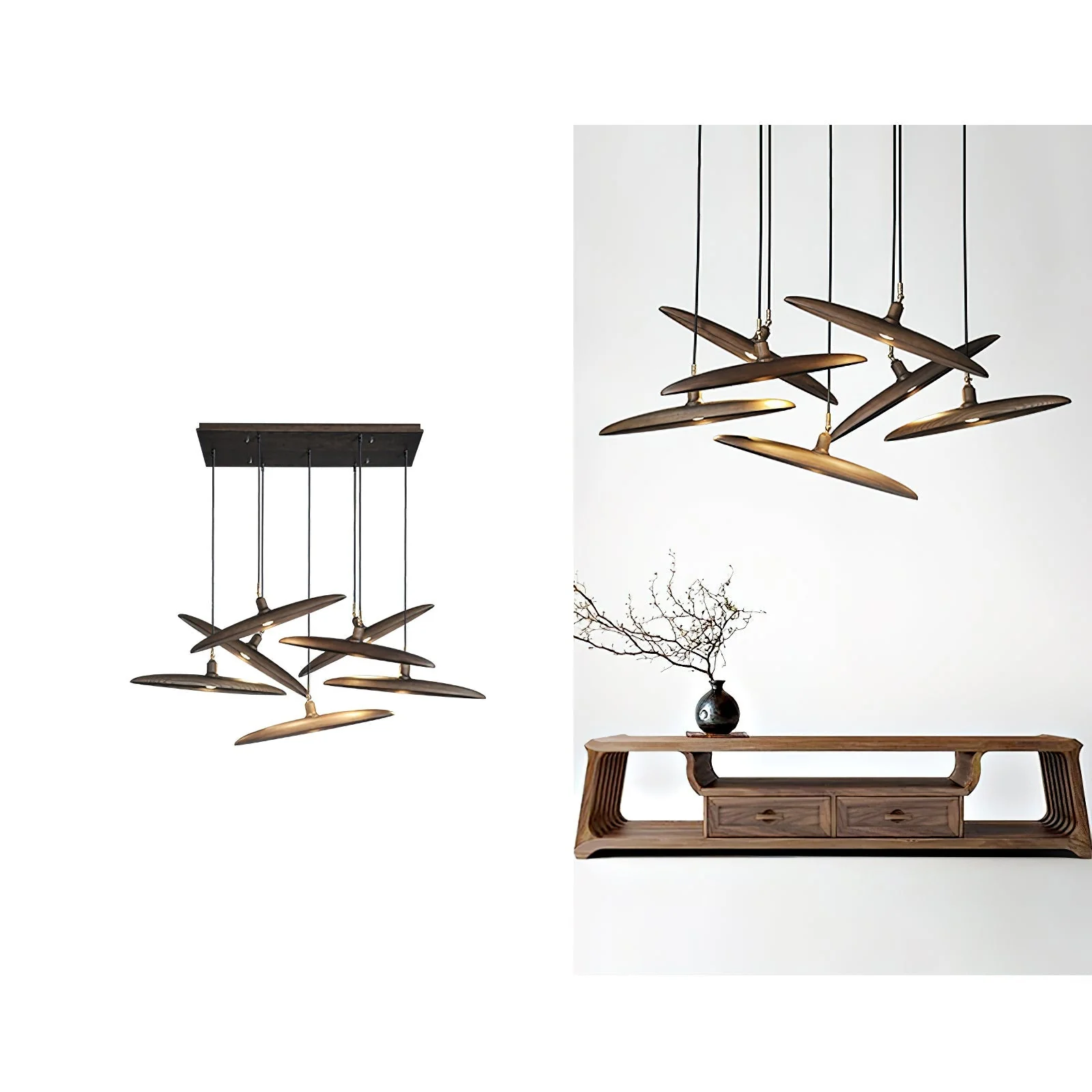 Zelirira Blade Wood Pendant Light - Image 39