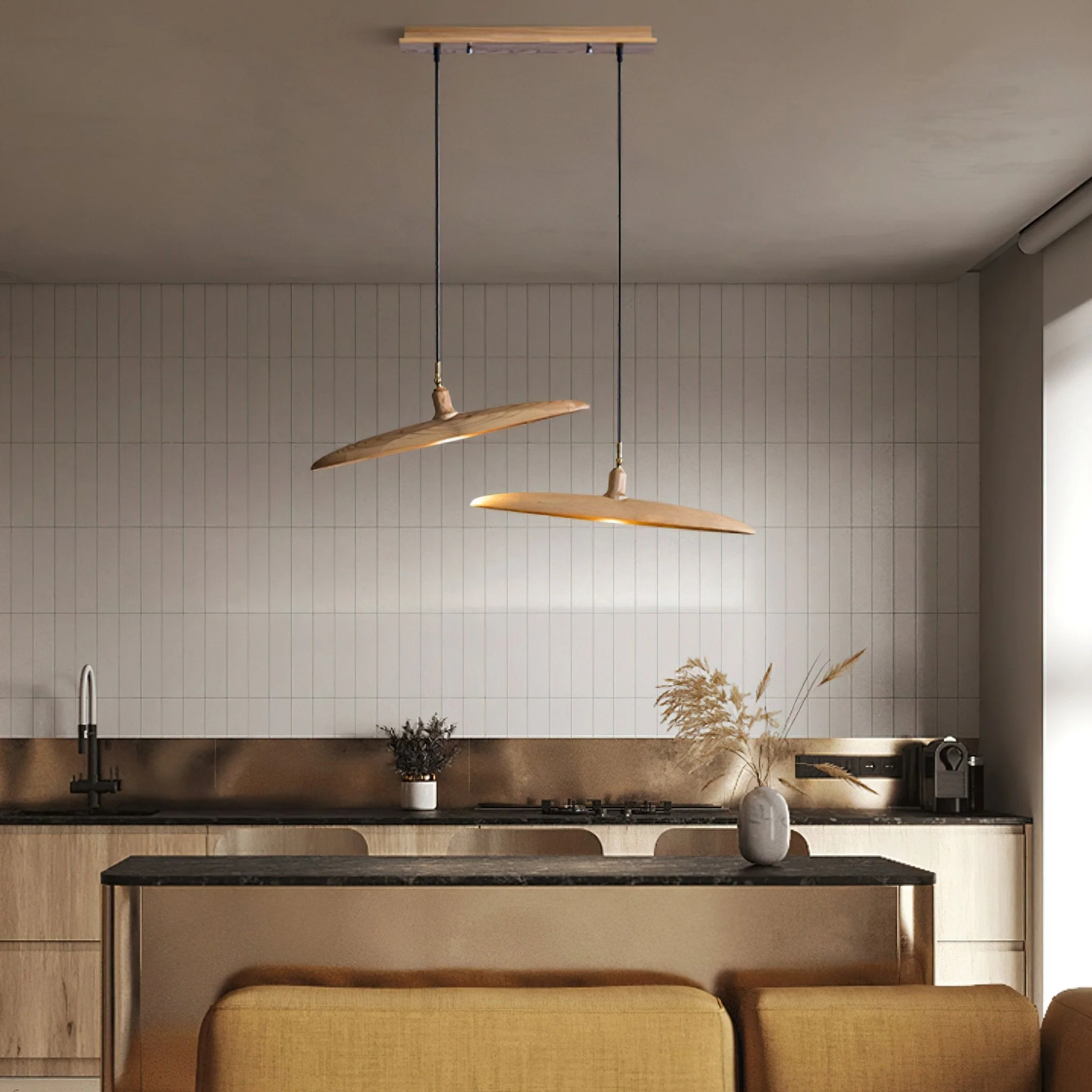 Zelirira Blade Wood Pendant Light - Image 42