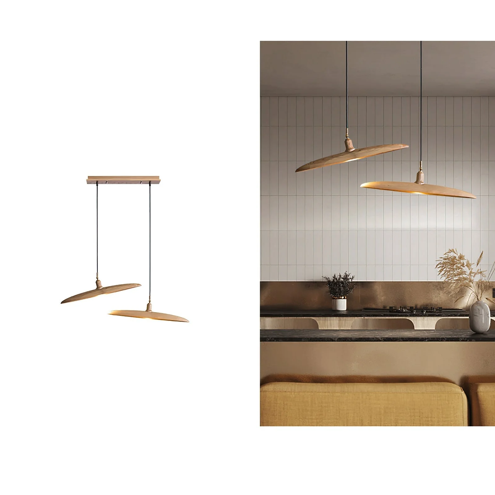 Zelirira Blade Wood Pendant Light - Image 9