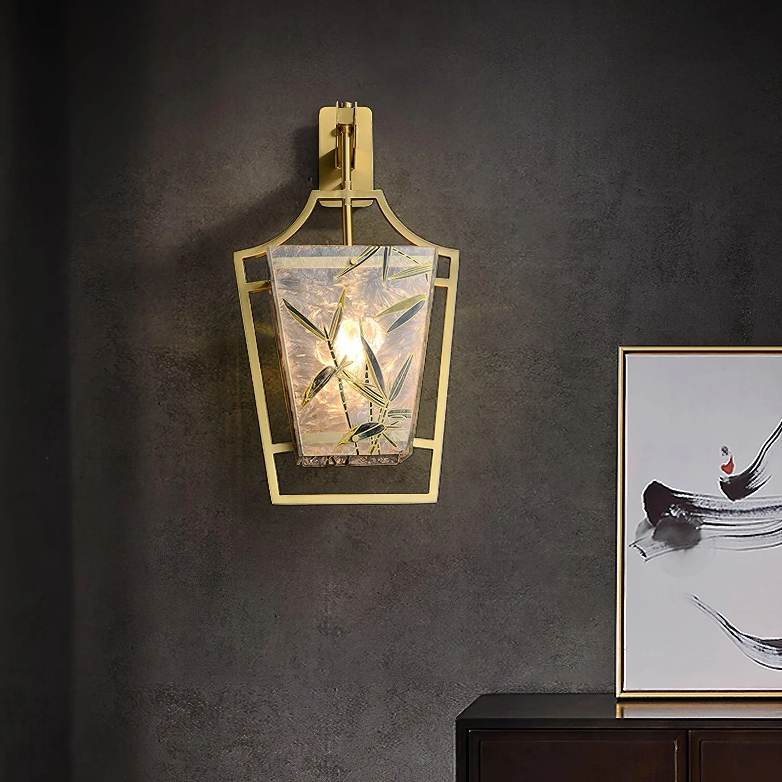 Zenith Elegant Brass Single Sconce - Image 4