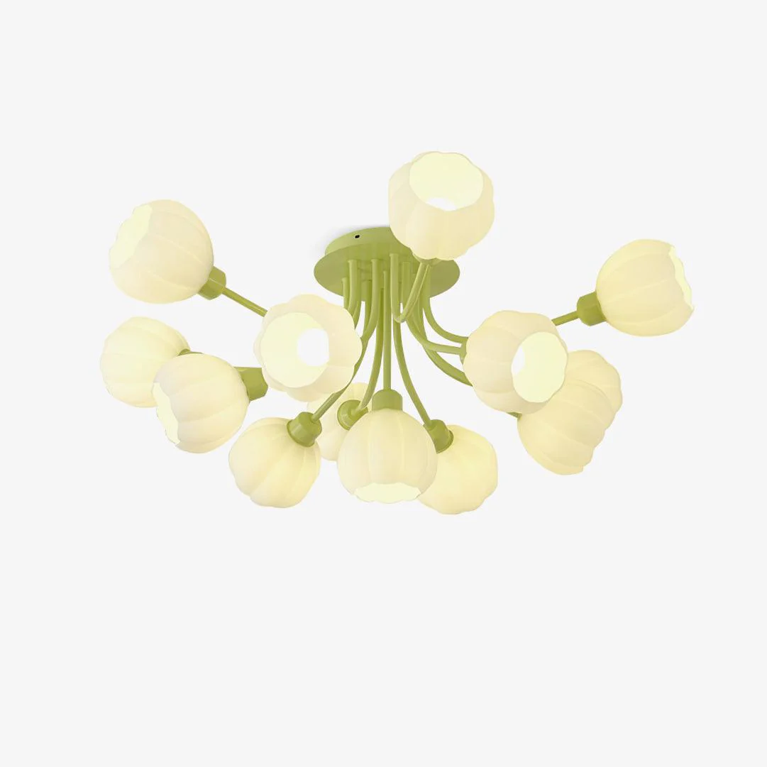 Zenorarae Elegance Matcha Glass Ceiling Lamp