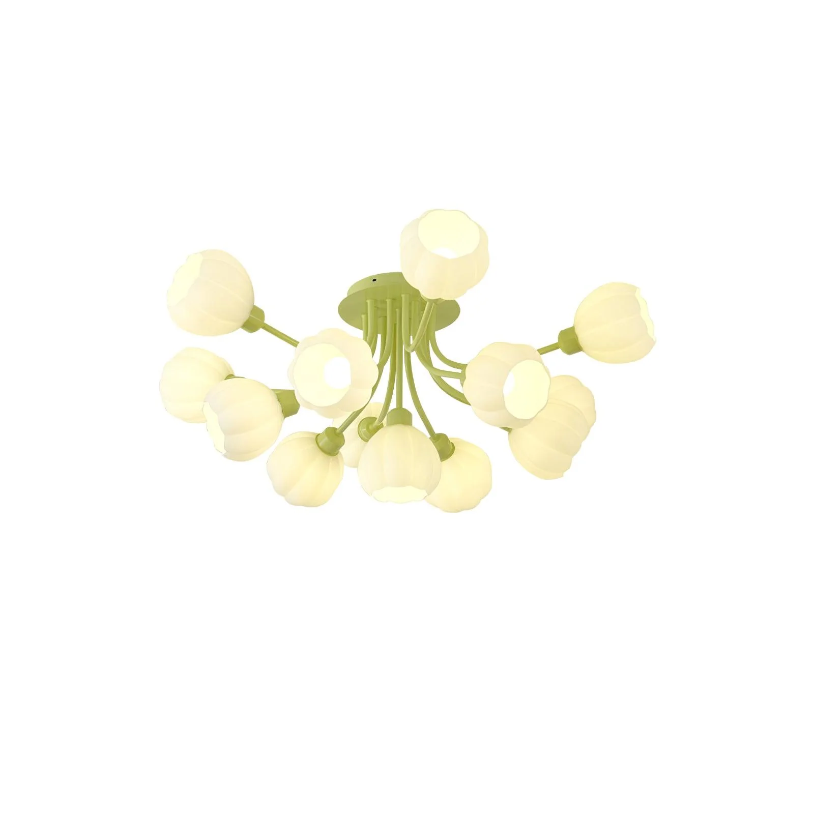 Zenorarae Elegance Matcha Glass Ceiling Lamp - Image 15