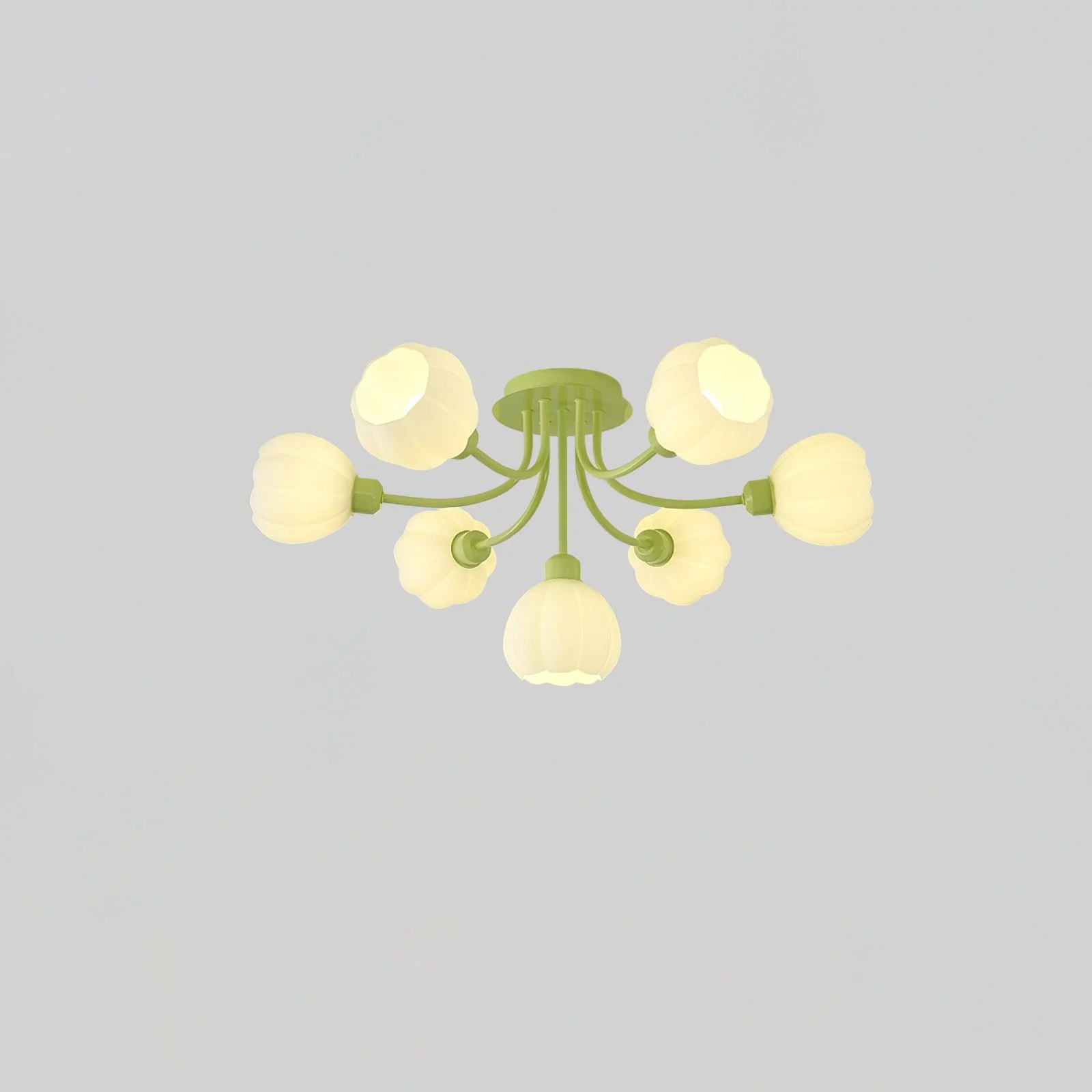 Zenorarae Elegance Matcha Glass Ceiling Lamp - Image 17