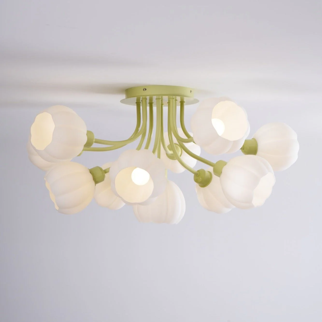 Zenorarae Elegance Matcha Glass Ceiling Lamp - Image 20