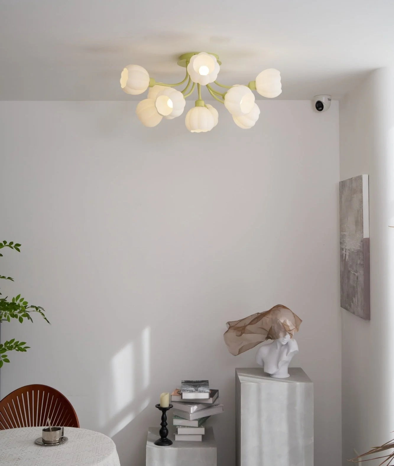 Zenorarae Elegance Matcha Glass Ceiling Lamp - Image 21