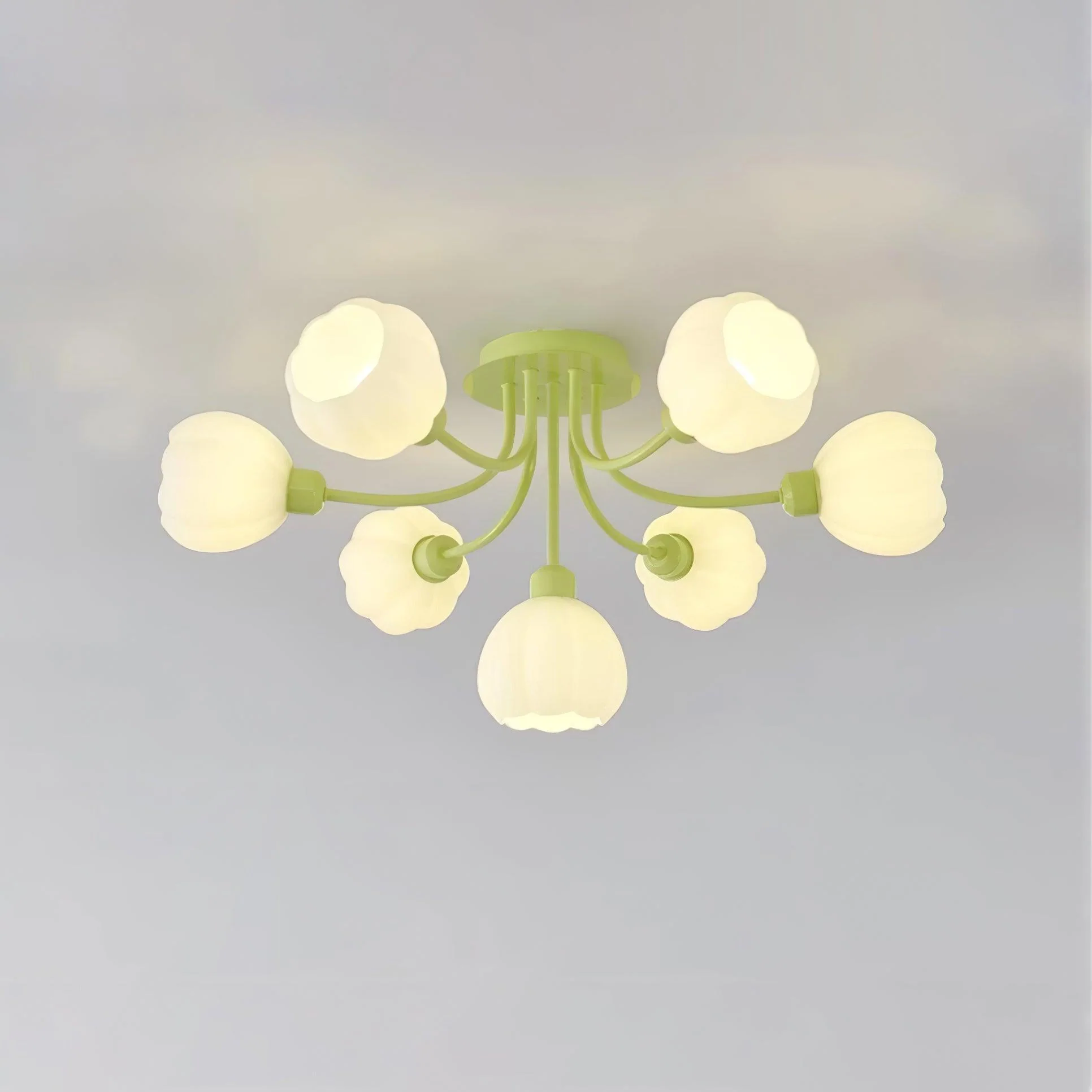 Zenorarae Elegance Matcha Glass Ceiling Lamp - Image 3