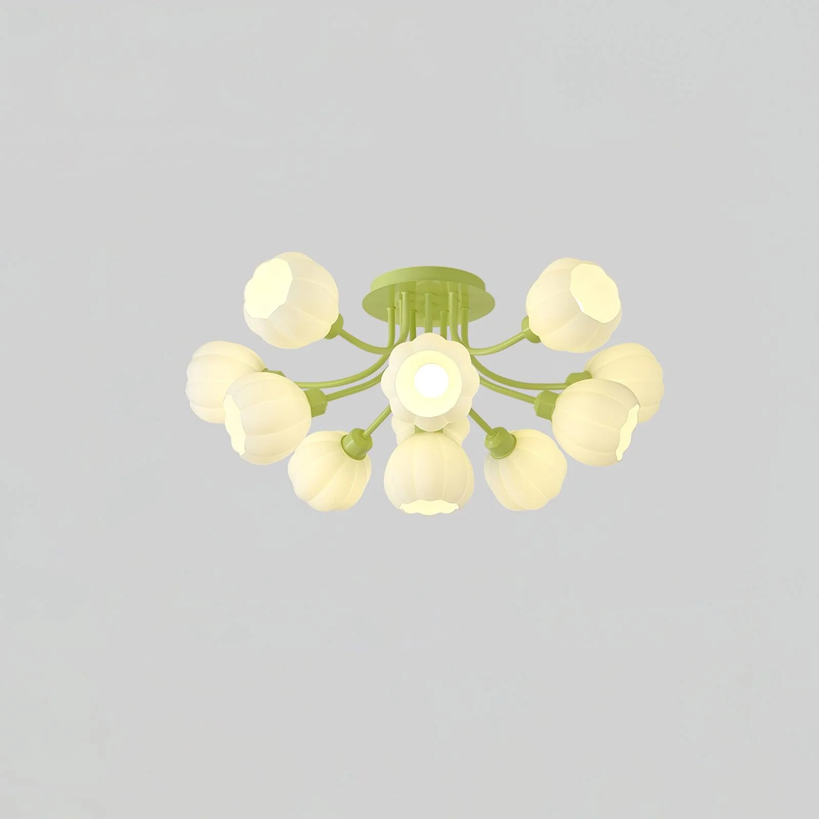 Zenorarae Elegance Matcha Glass Ceiling Lamp - Image 32