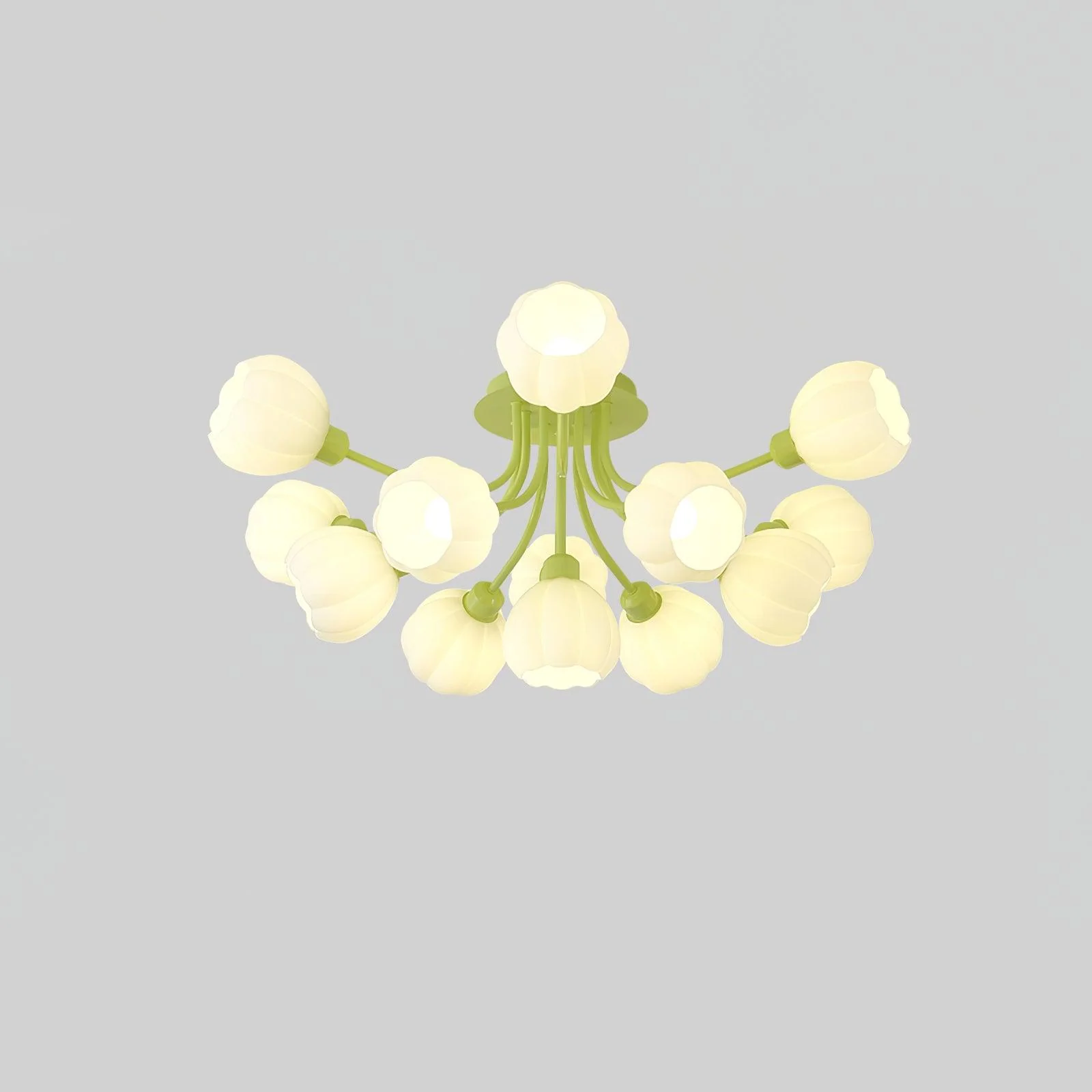 Zenorarae Elegance Matcha Glass Ceiling Lamp - Image 33