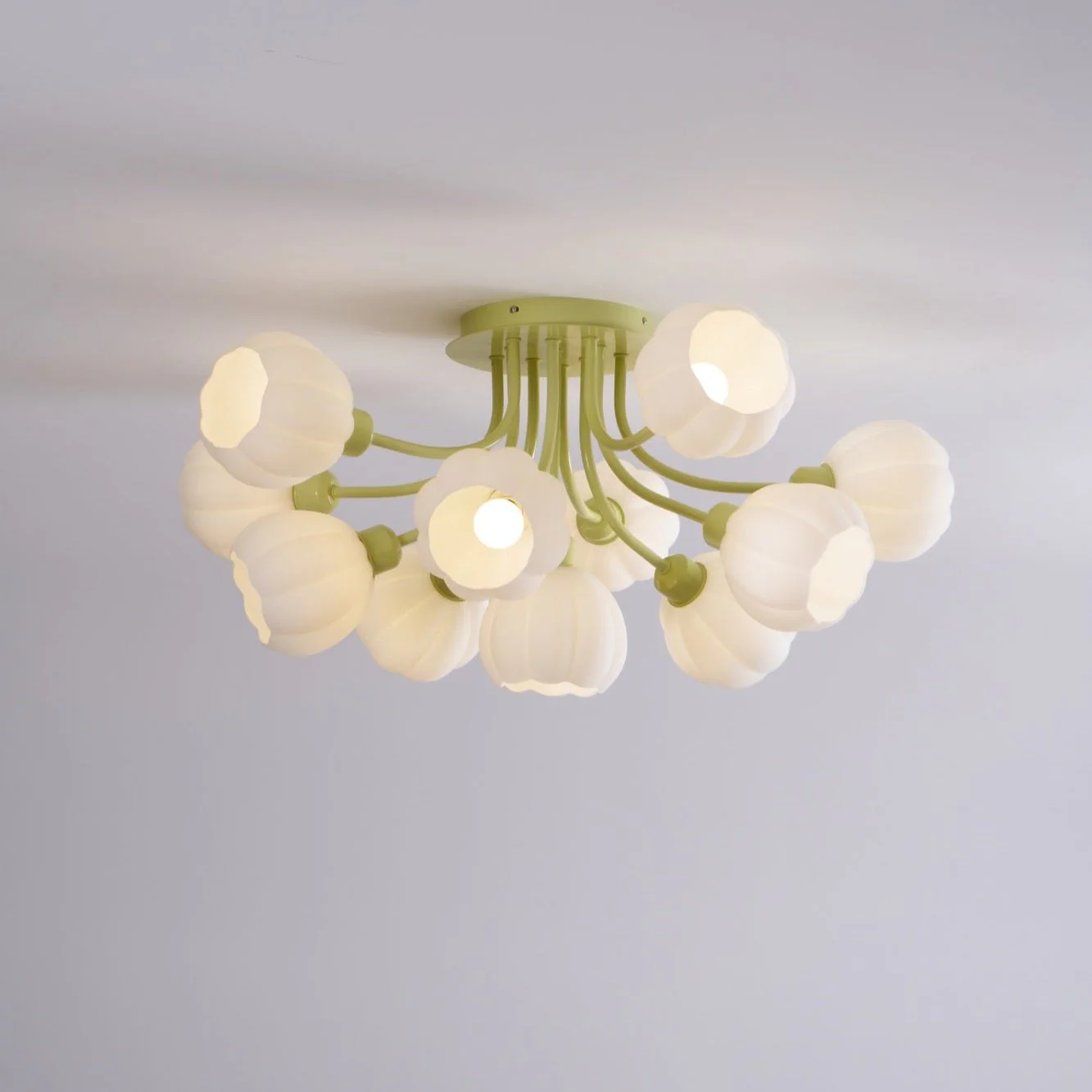 Zenorarae Elegance Matcha Glass Ceiling Lamp - Image 37