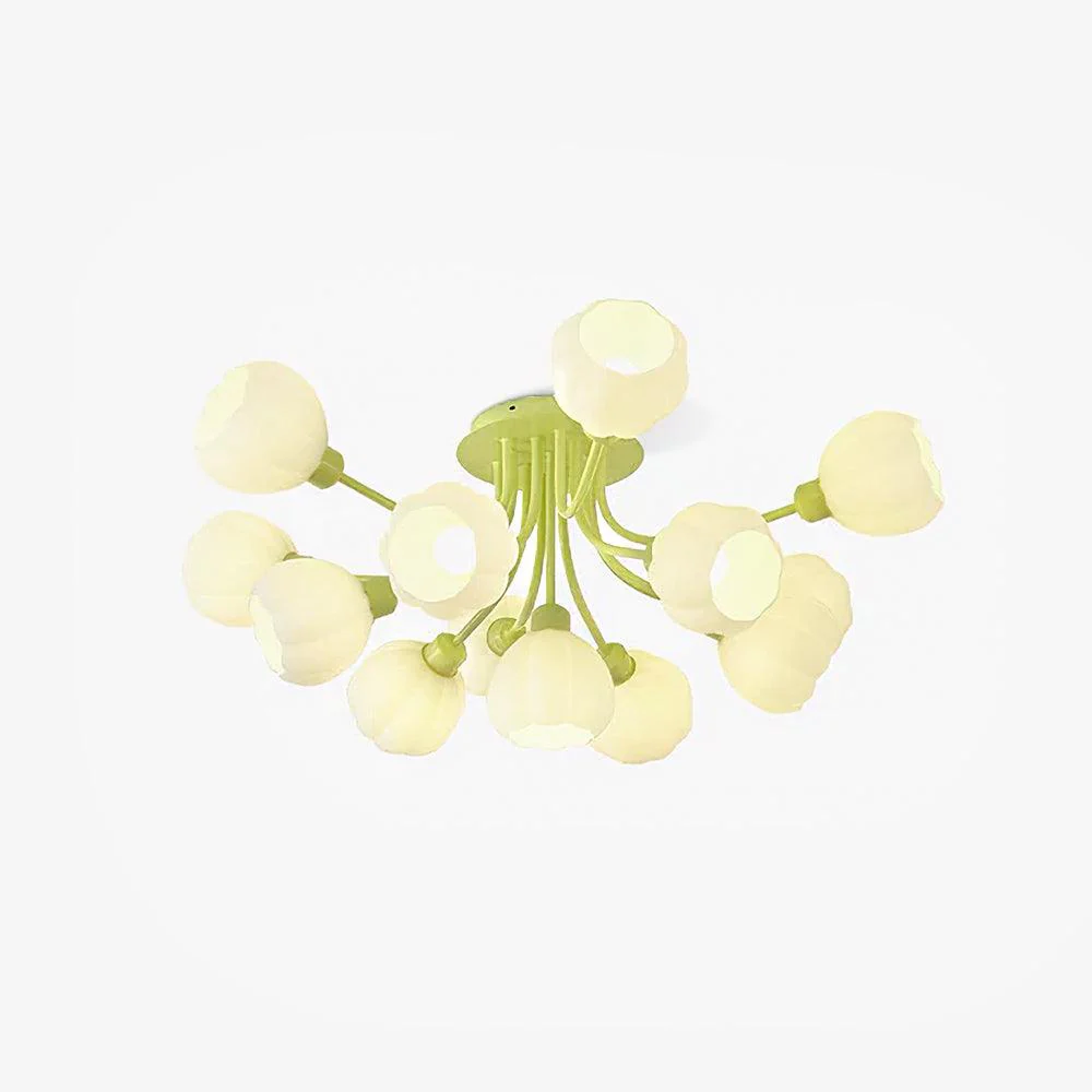 Zenorarae Elegance Matcha Glass Ceiling Lamp - Image 8
