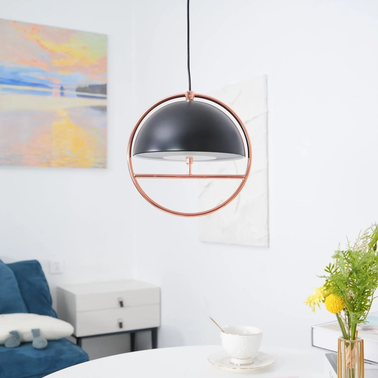 Zephira Steel Classic Pendant Lamp - Image 22