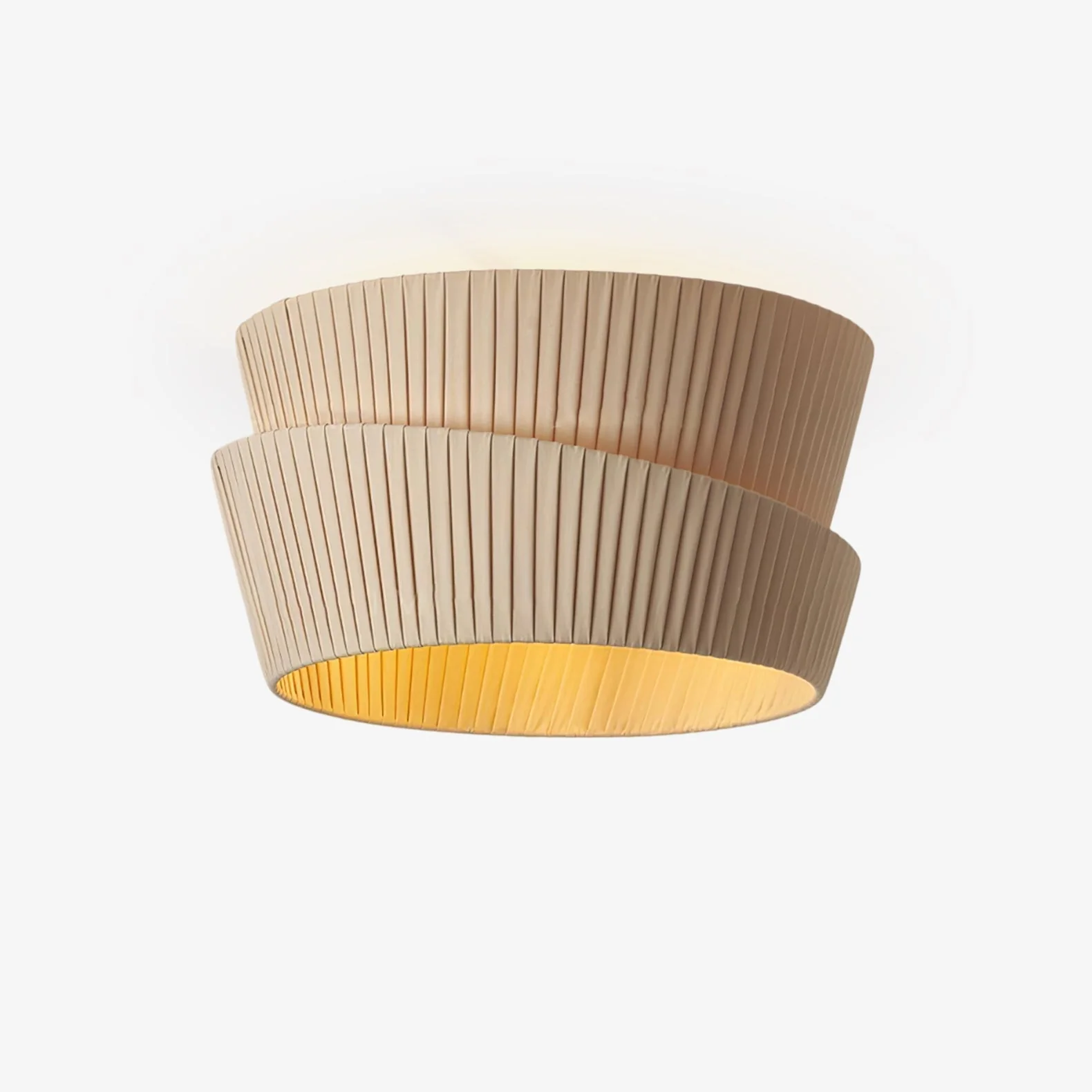 Zethayra Natural Unique Twist Fabric Ceiling Lamp