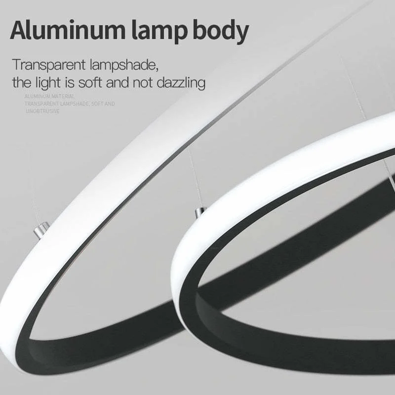 Zin Modern Ring Pendant Light, 2/3/4 Rings - Image 16