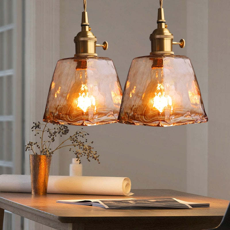 Zina Pendant Light Glass&Brass - Image 2