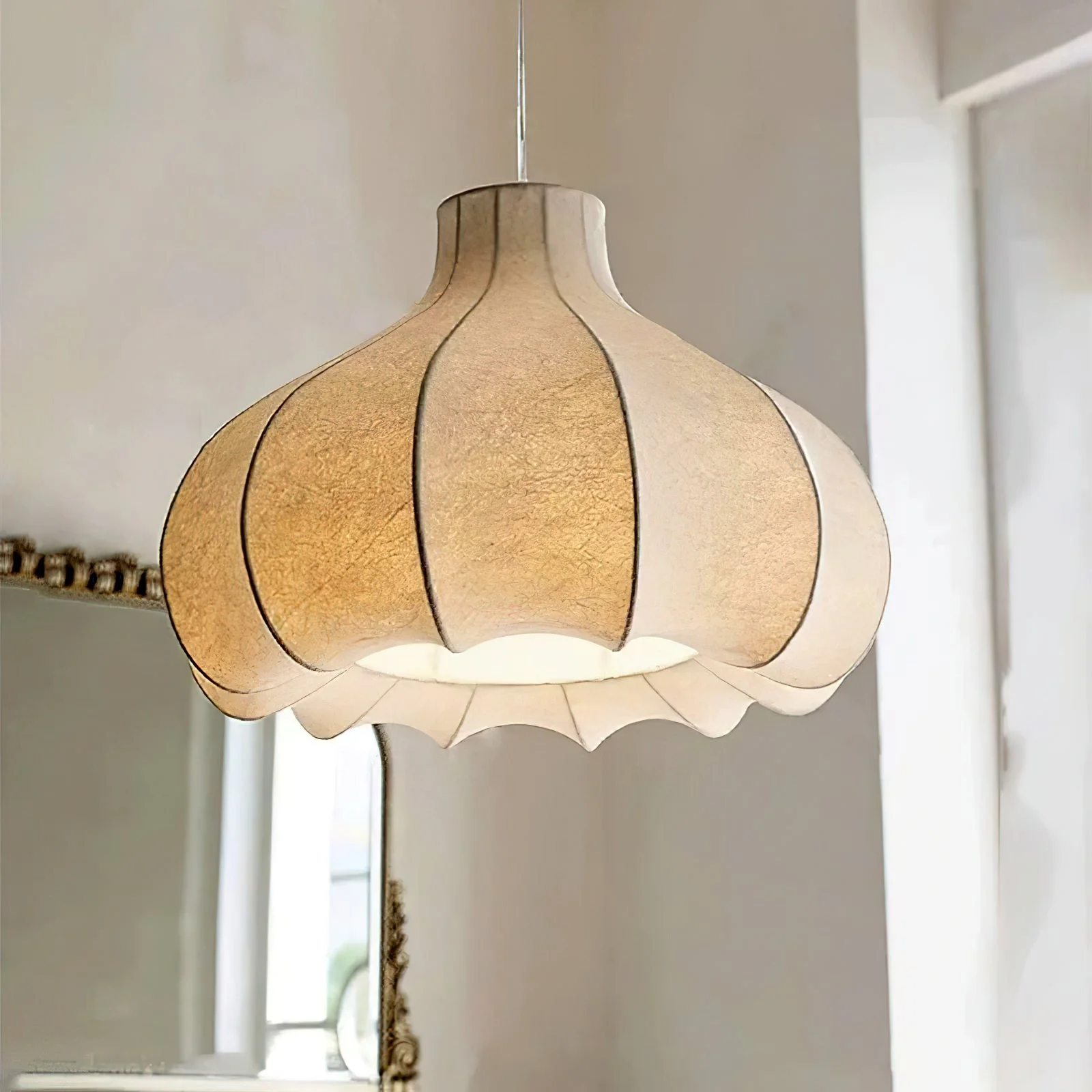 Zinnia Vintage Fabric Pendant Light - Image 3