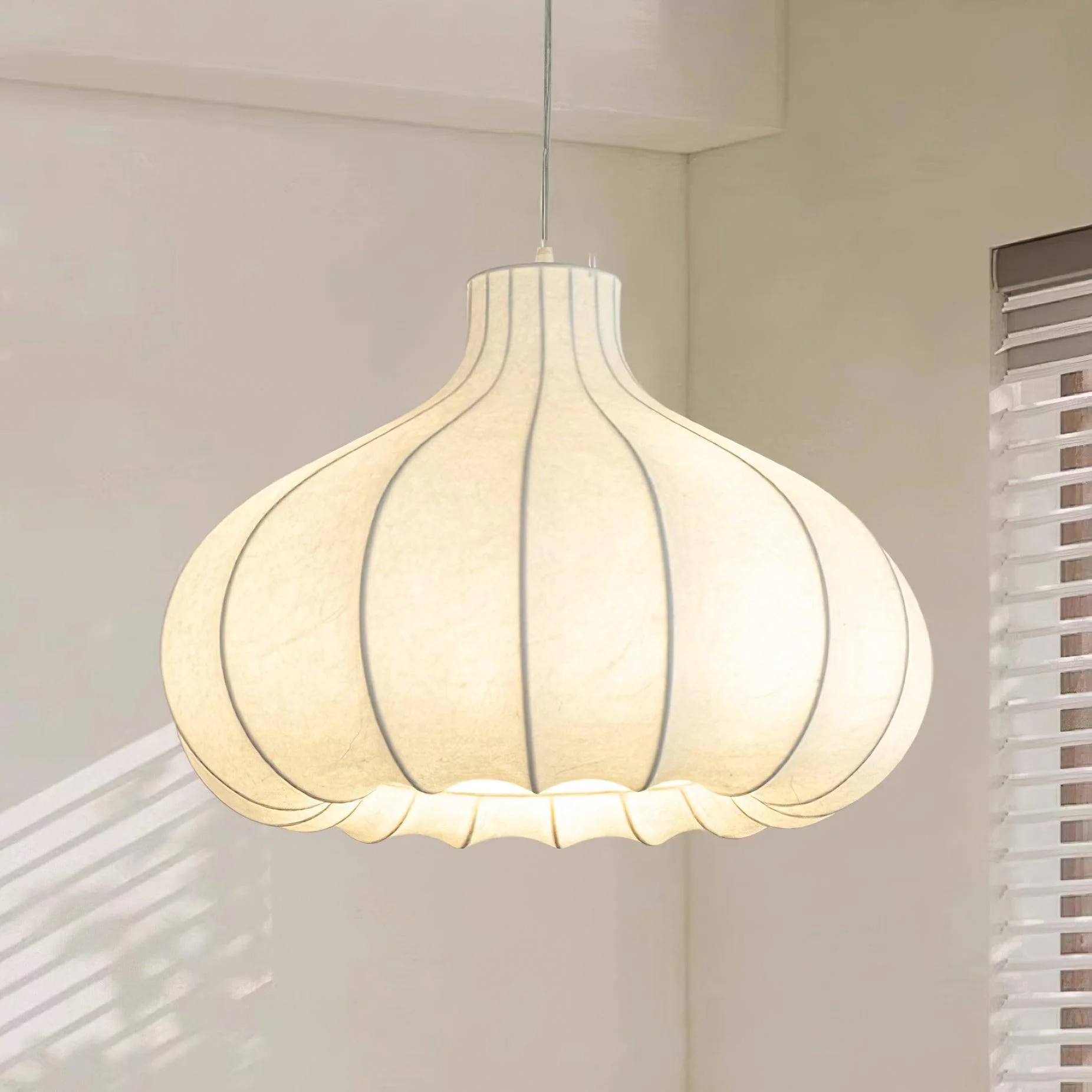 Zinnia Vintage Fabric Pendant Light - Image 5