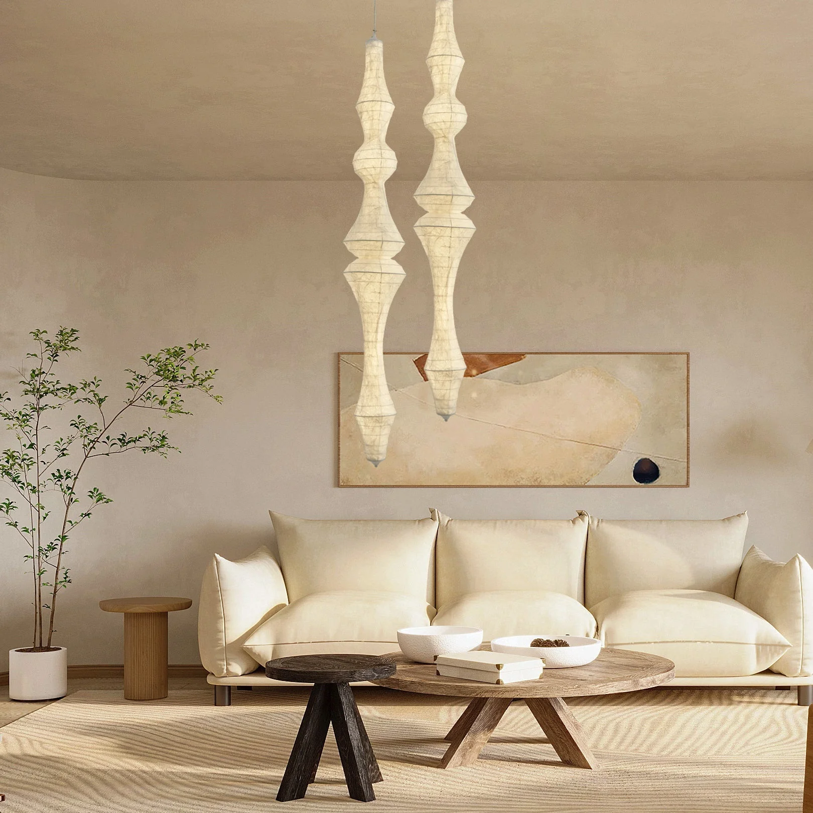 Zonoria Artisanal Silk Pendant Light - Image 3