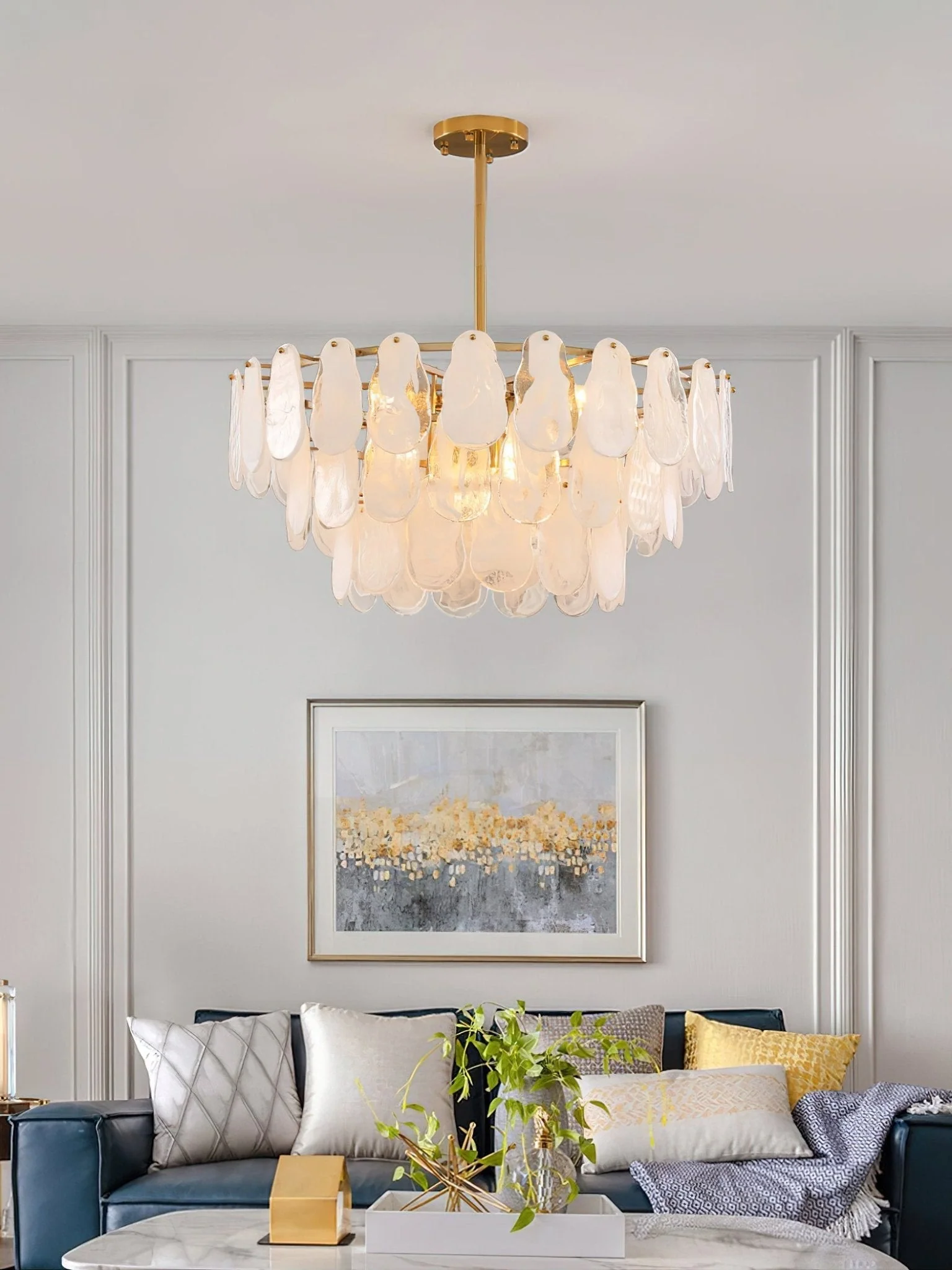 Zosolia Postmodern Luxury Round Cloud Glass Chandelier - Image 21