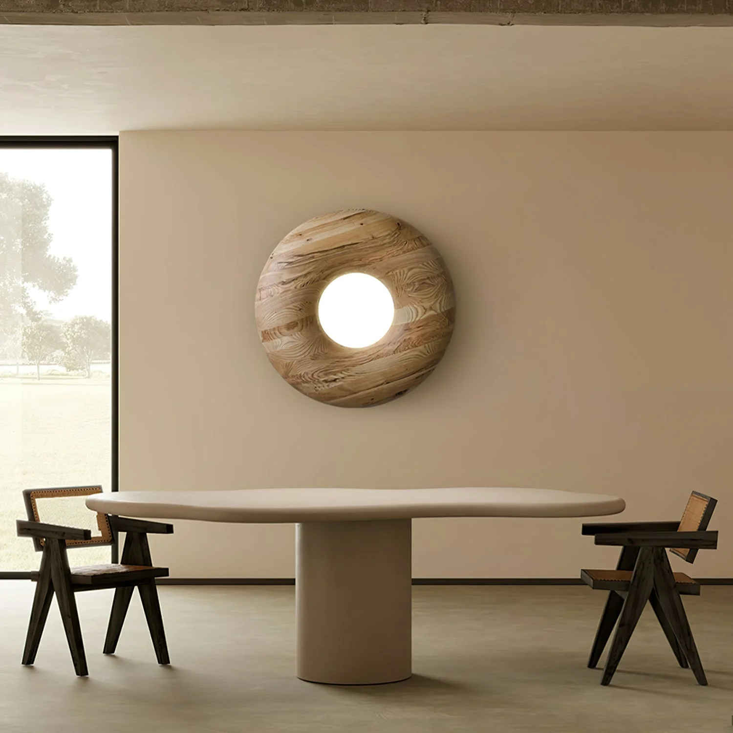 Zosora Organic Oak Flush Mount - Image 11