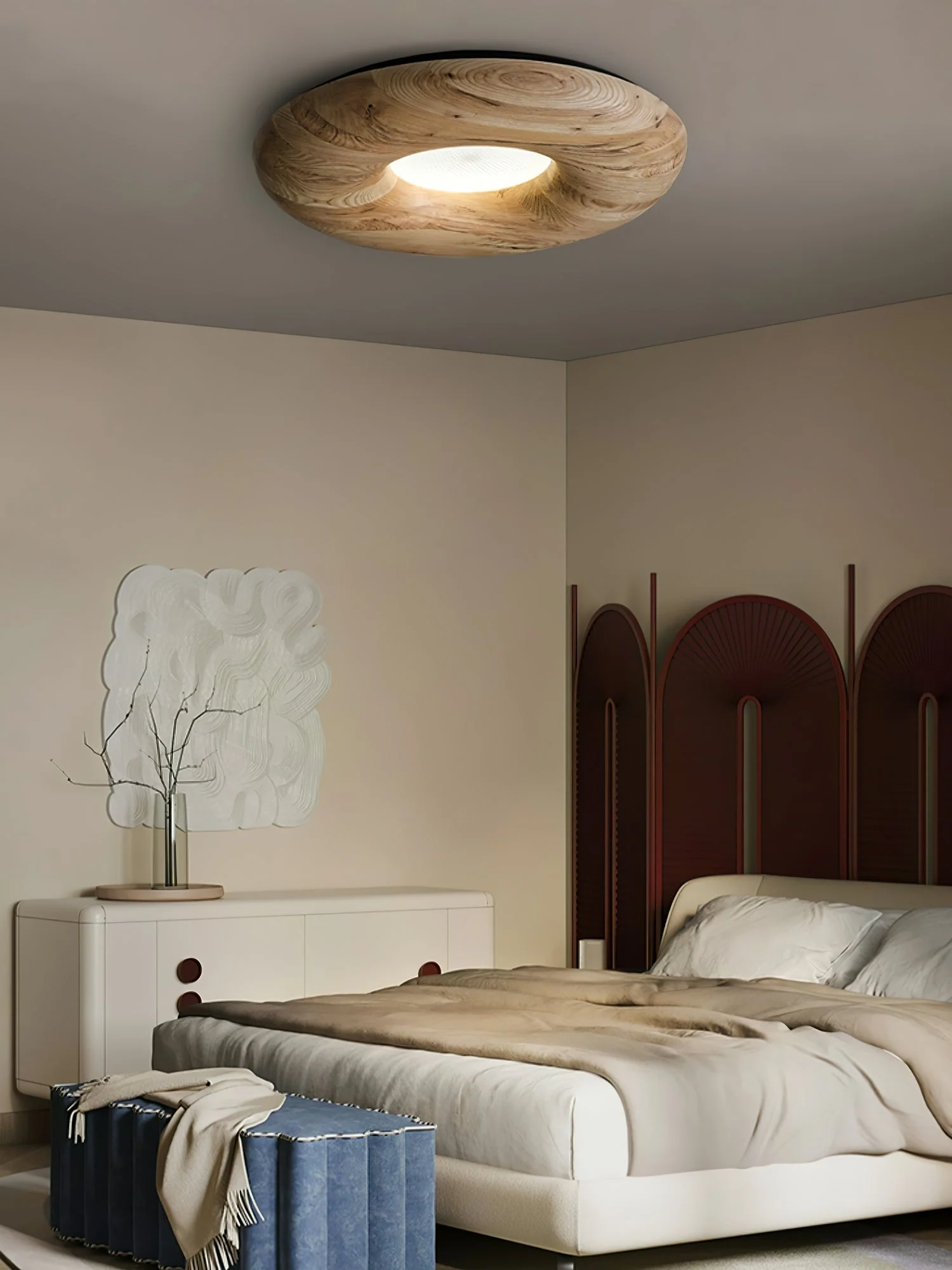 Zosora Organic Oak Flush Mount - Image 14