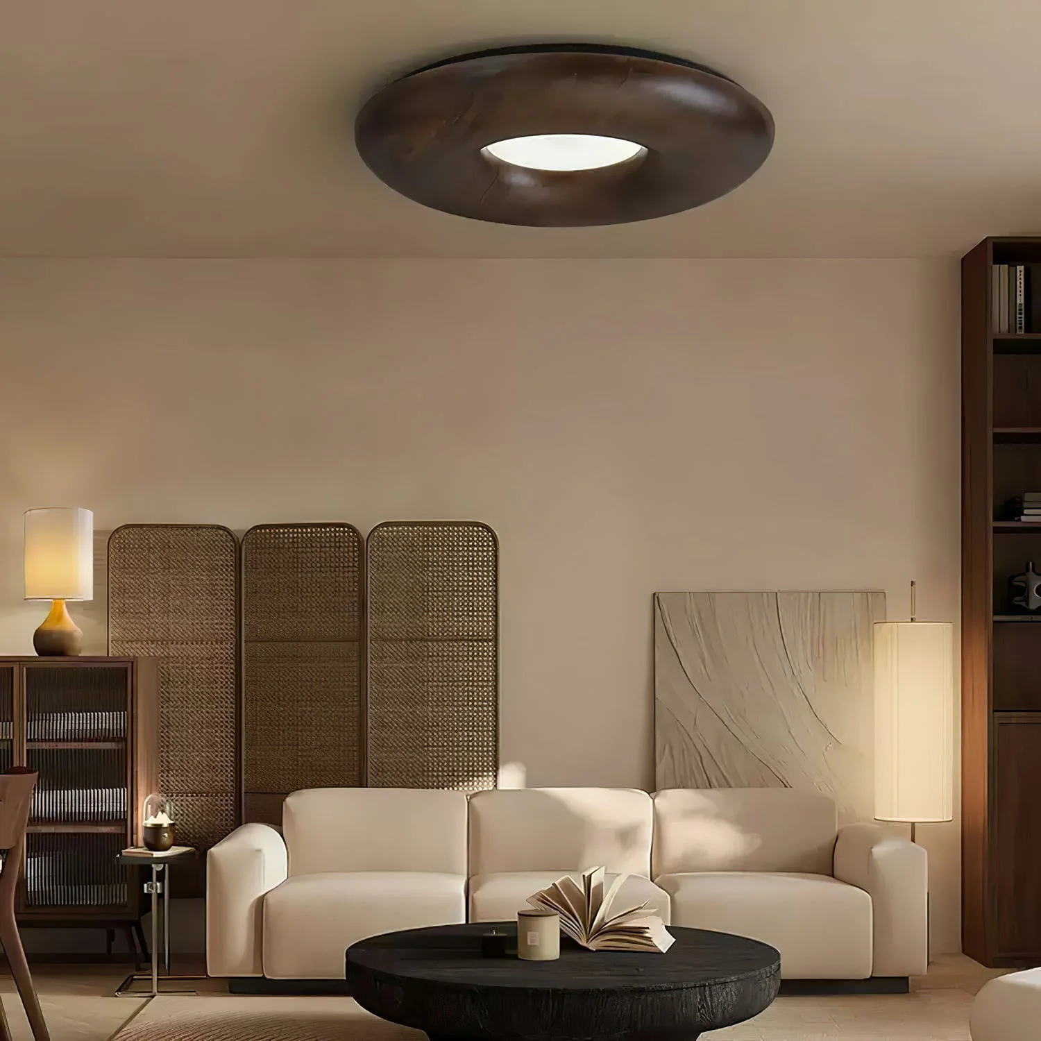 Zosora Organic Oak Flush Mount - Image 15